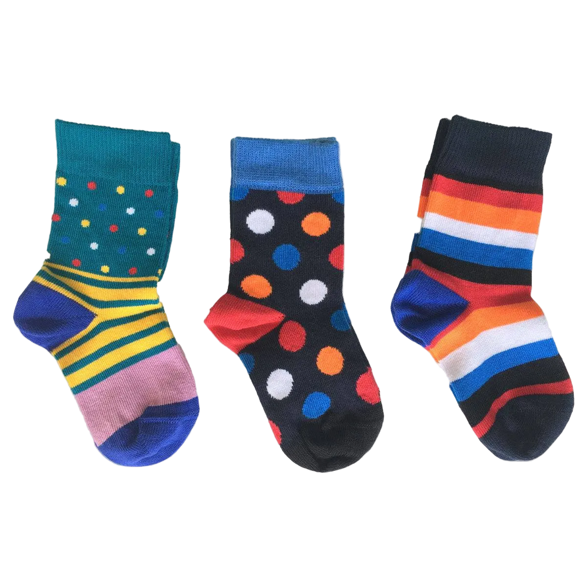 Cute and Colorful Socks for Toddler Boys and Girls, Combed Cotton Crew Socks - 3 Pair Pack in Gift Box - Wear Sierra