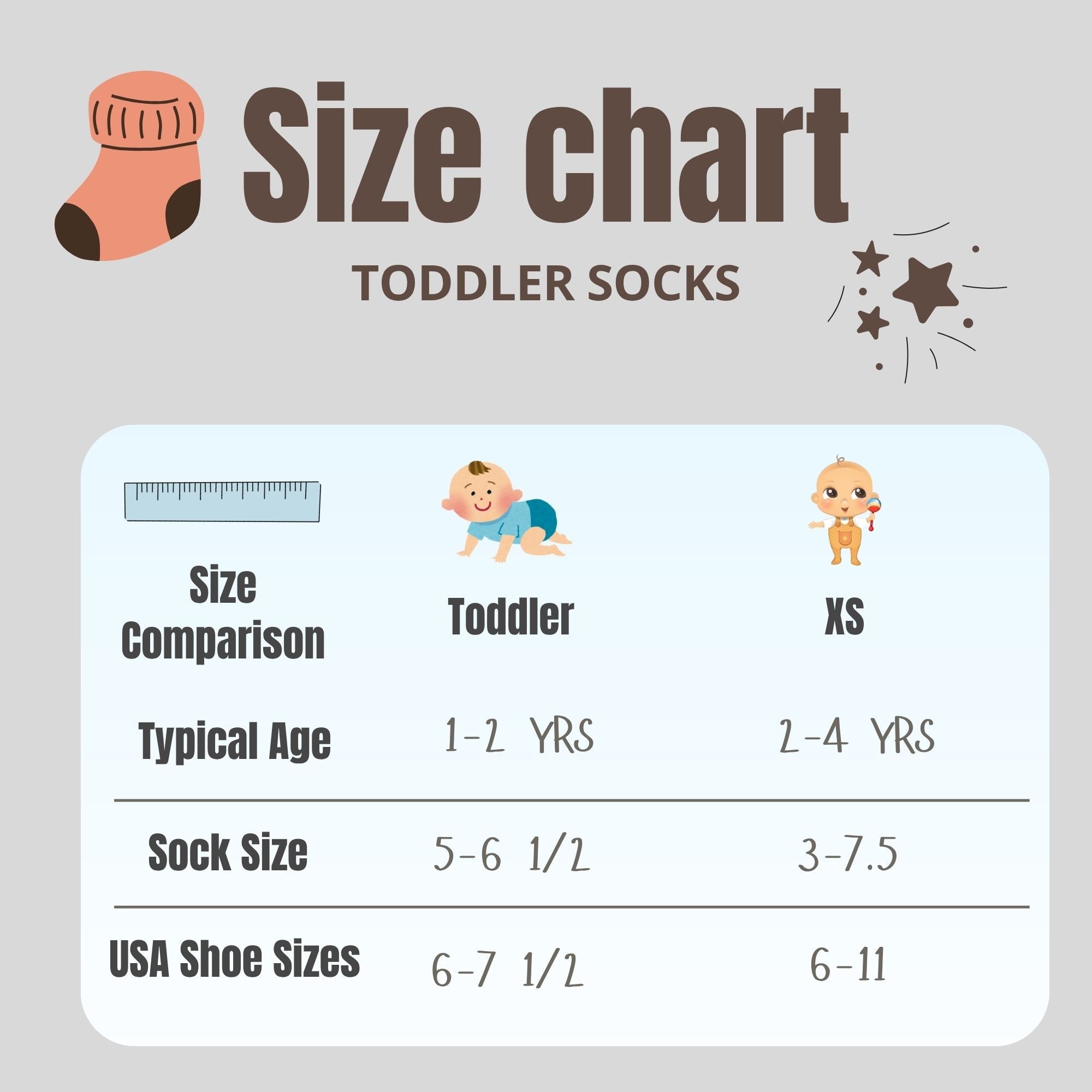 Cute and Colorful Socks for Toddler Boys and Girls, Combed Cotton Crew Socks - 3 Pair Pack in Gift Box - Wear Sierra