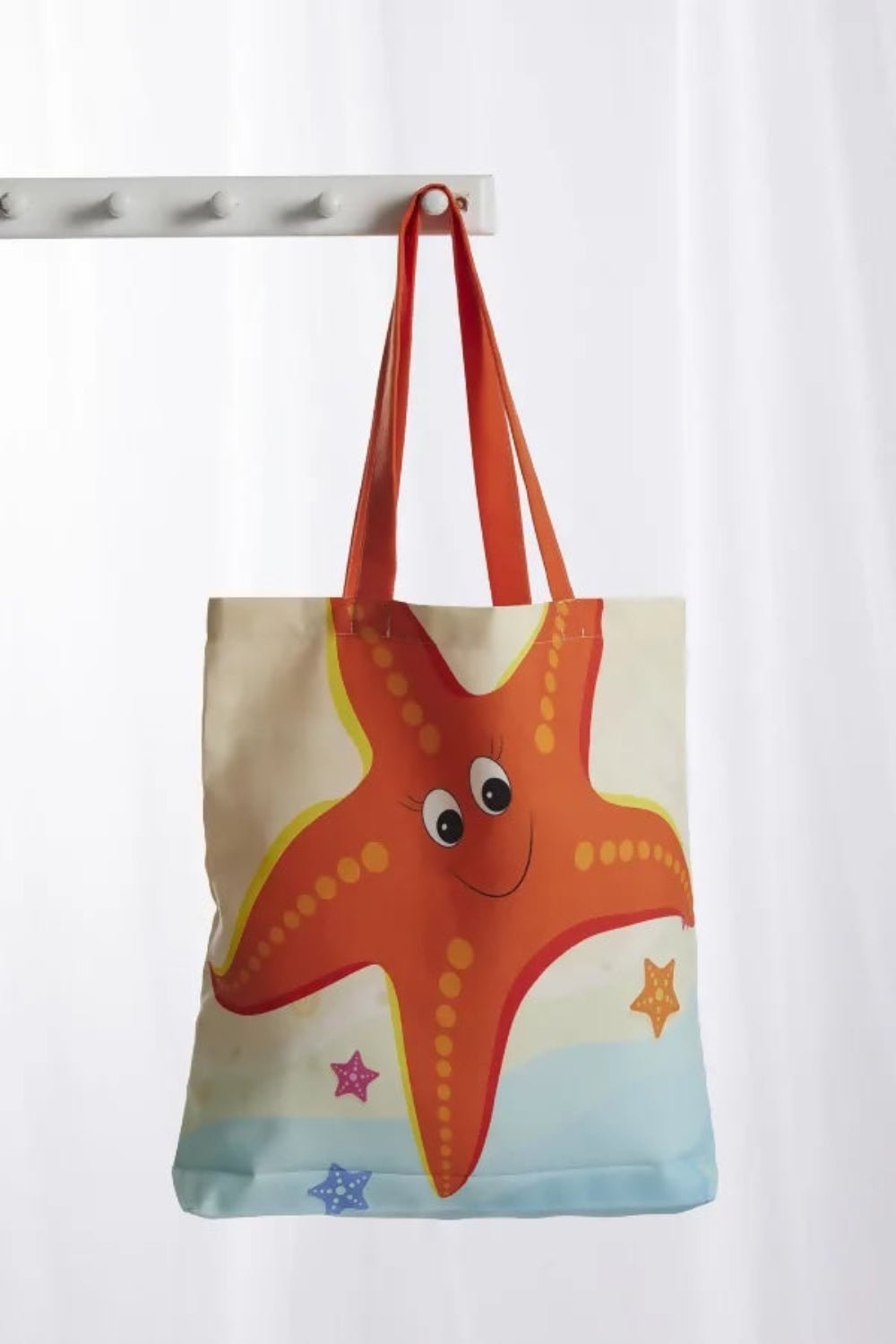 Cute & Colorful Starfish Patterned Tote Bag - Great for Shopping or a Day at the Lake or Pool - Wear Sierra