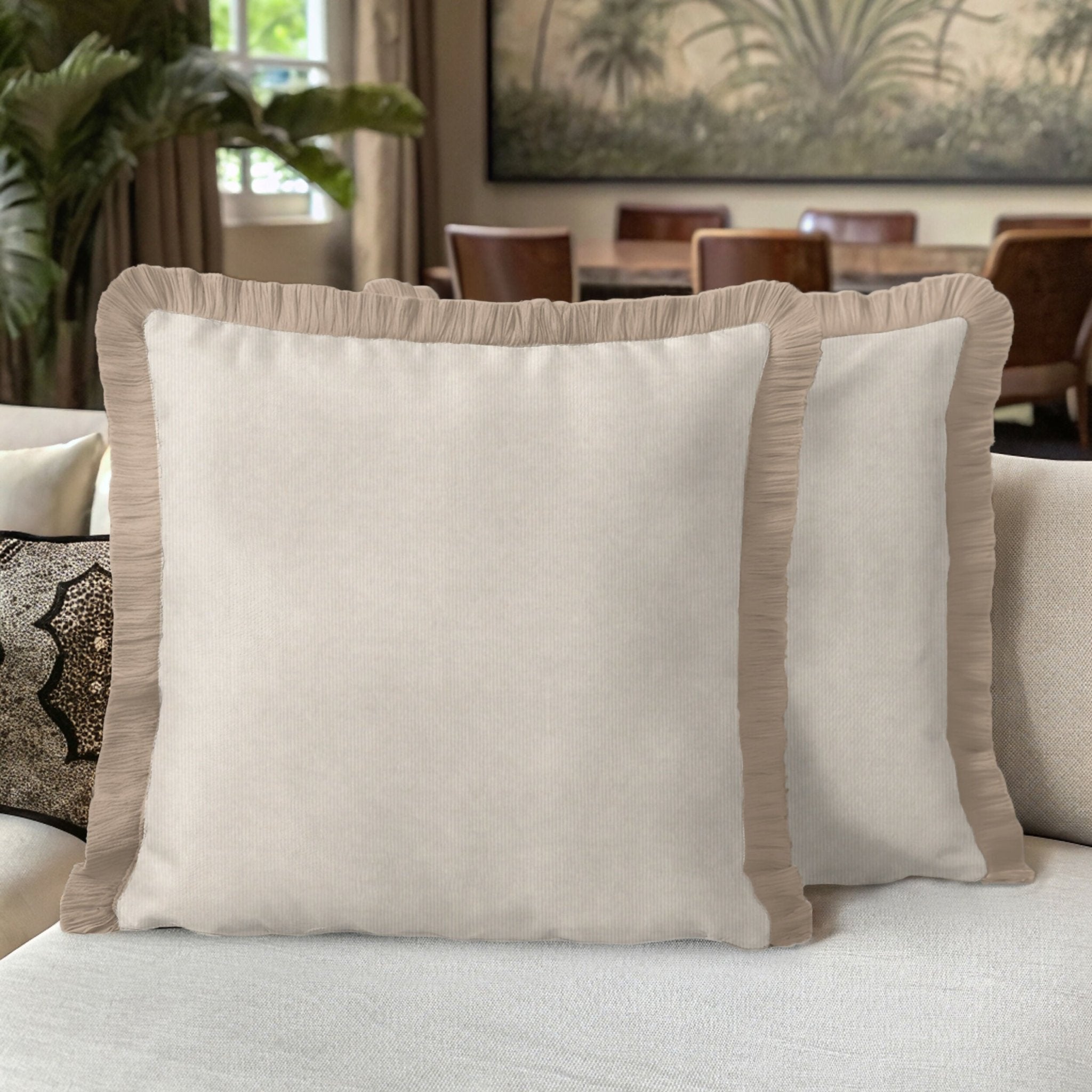 Decorative Bohemian Velvet Fringe Pillow Cover Set of 2, For Sofa, Couch, Bed - Wear Sierra