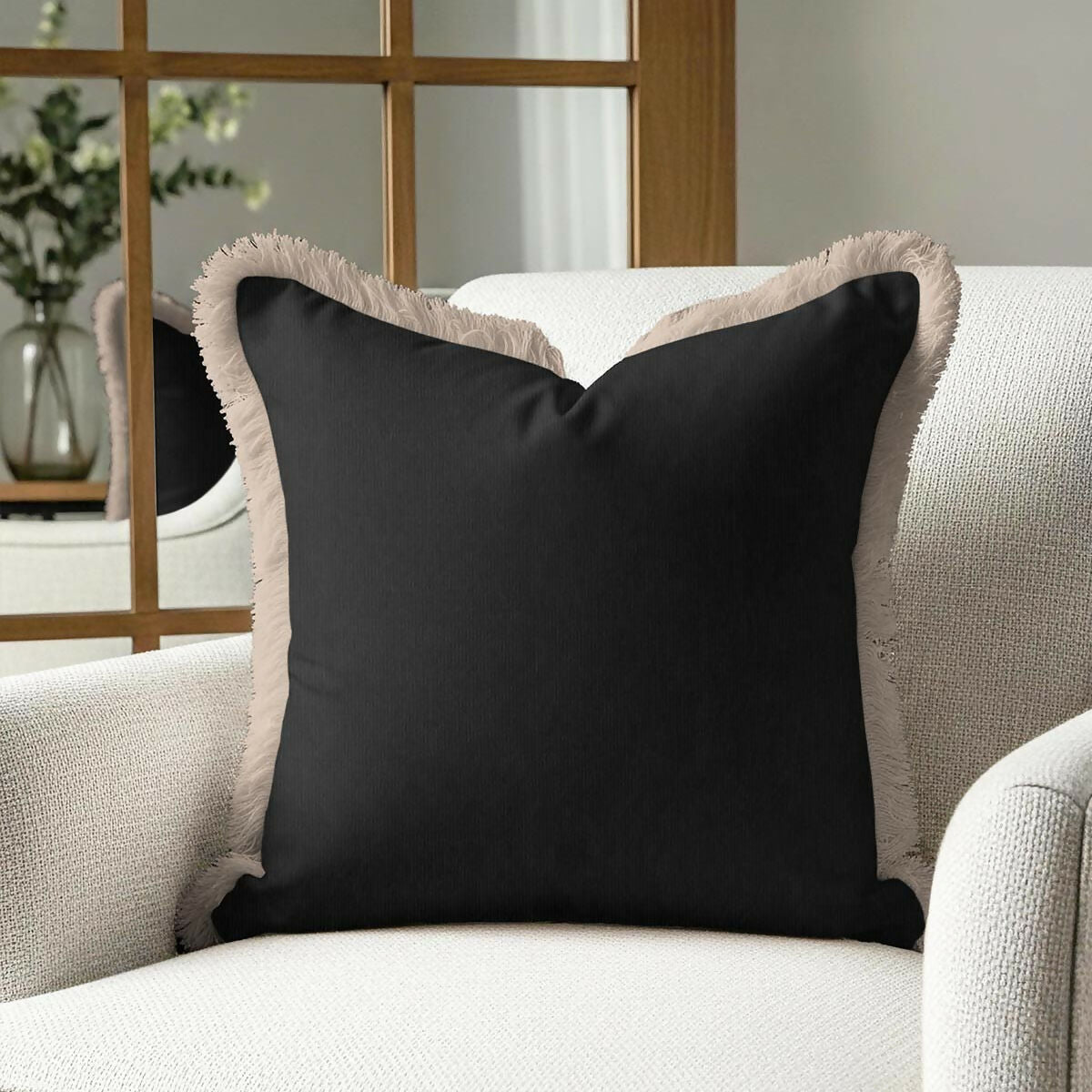 Decorative Bohemian Velvet Fringe Pillow Cover Set of 2, For Sofa, Couch, Bed - Wear Sierra