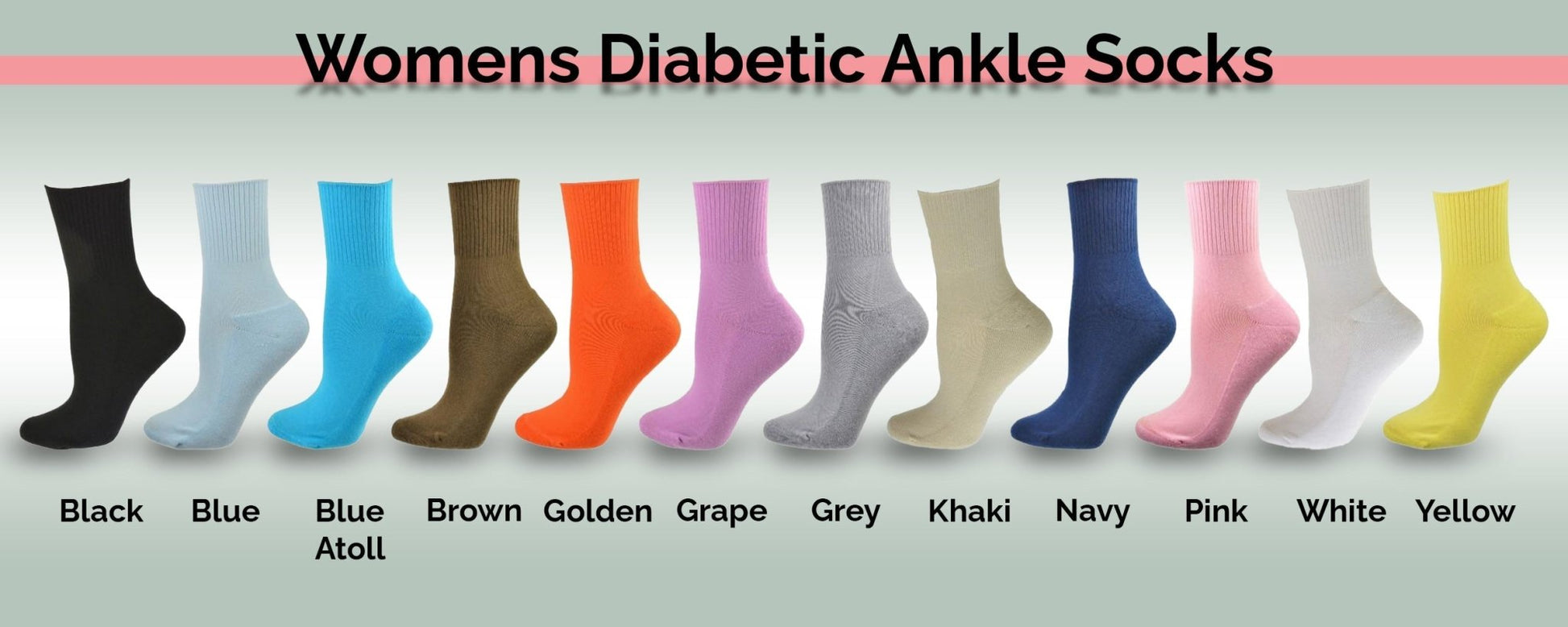Diabetic/Arthritic Cushioned Cotton Ankle Socks 3 Pack Women Socks - Wear Sierra