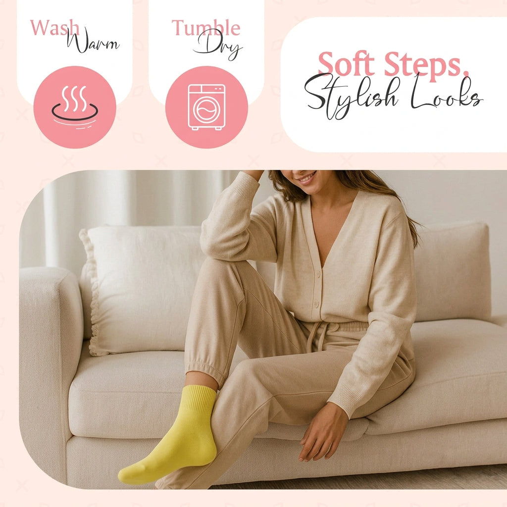 Diabetic/Arthritic Cushioned Cotton Ankle Socks 3 Pack Women Socks - Wear Sierra