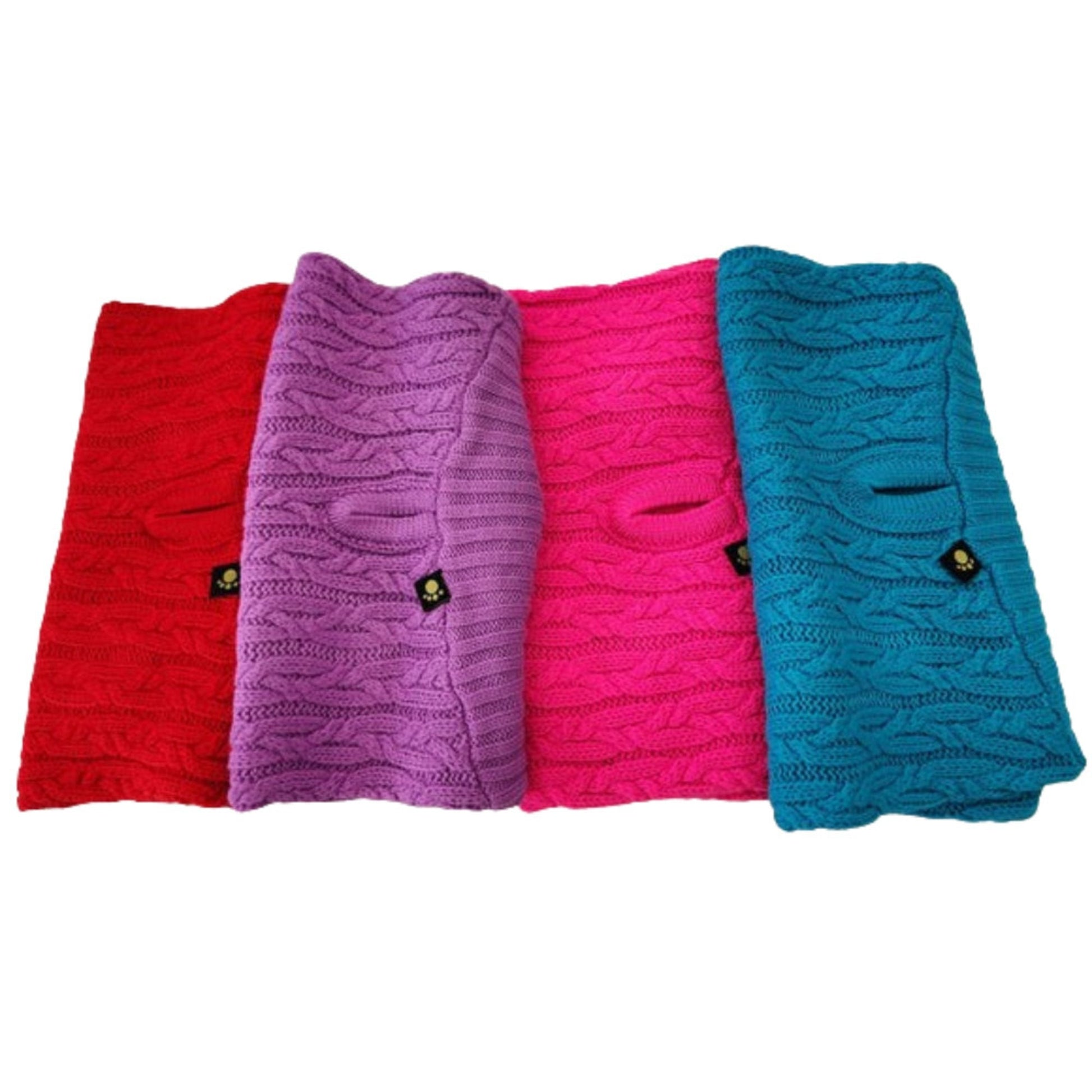 Dog and Cat Colorful Knitted Turtleneck Sweater - Wear Sierra
