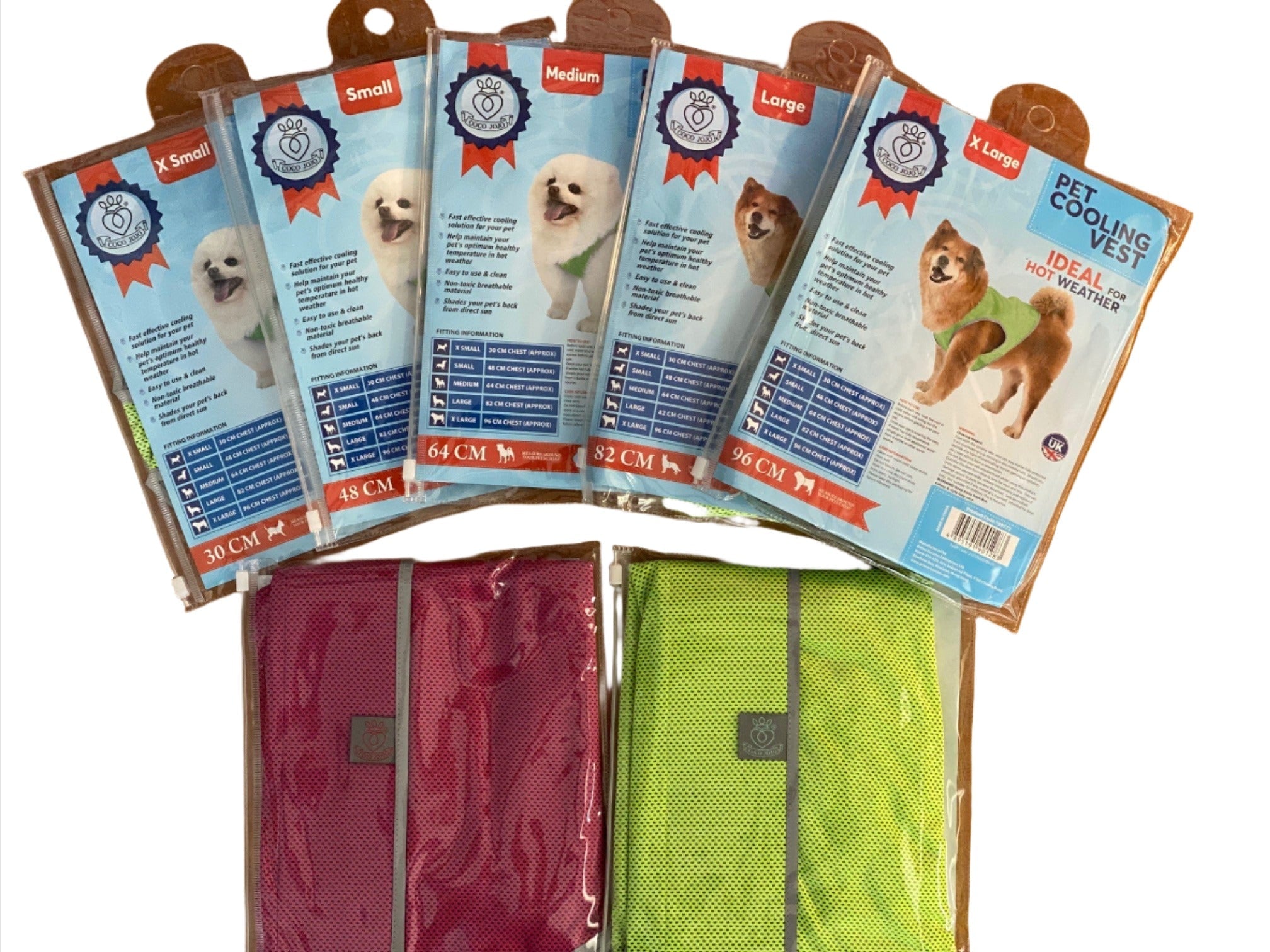 Dog Cooling Vest with Lightweight Breathable Mesh and Reflective Striping for Beach, Hiking, Walking - Wear Sierra