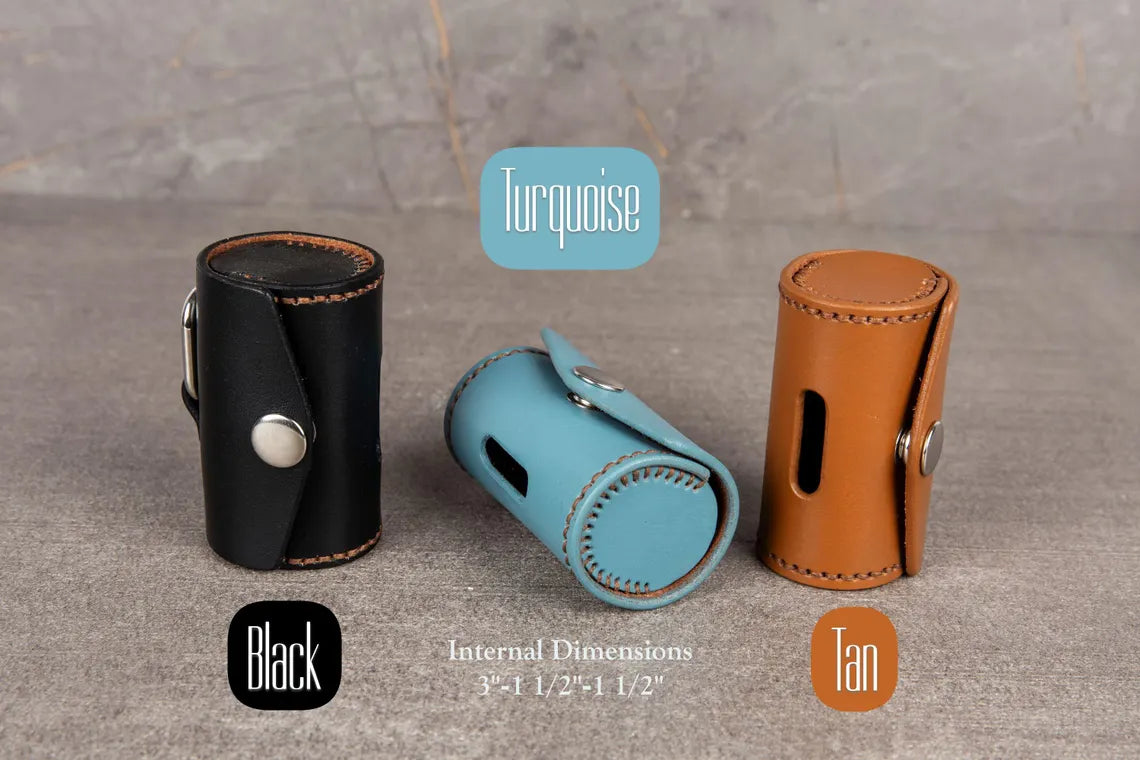 Handcrafted Leather Dog Leash & Poop Bag Holder – Handwoven Dog Walking Set
