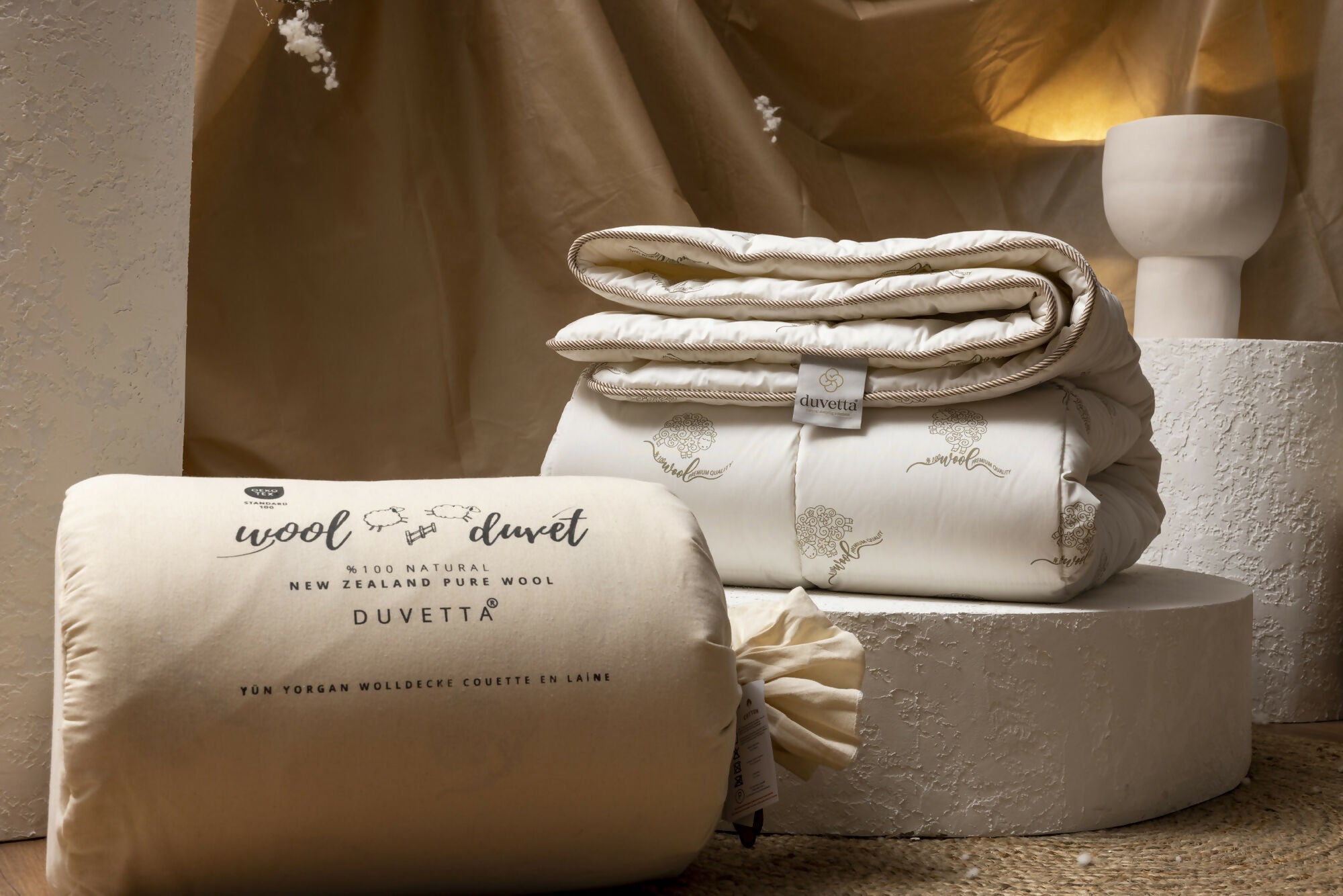 Duvetta Premium New Zealand Wool Comforter – 100% Natural, Breathable, All-Season Duvet - Wear Sierra