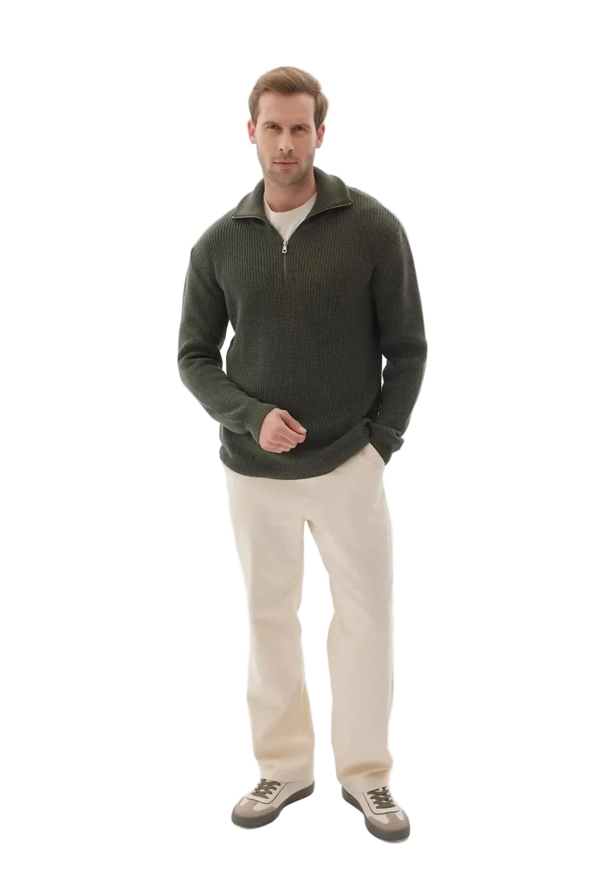Men’s Quarter-Zip Knit Sweater