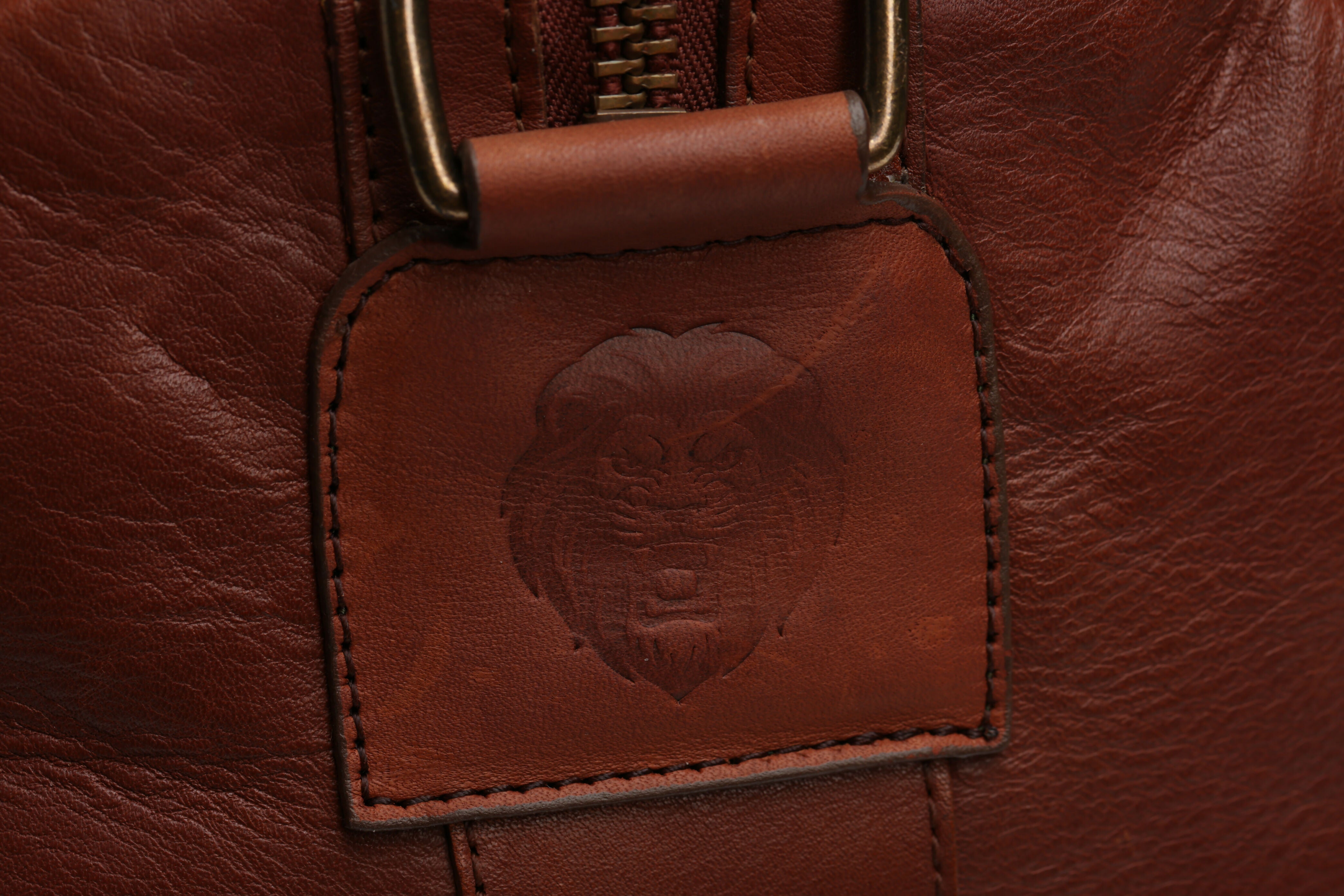 Brown Leather Golf Travel Bag