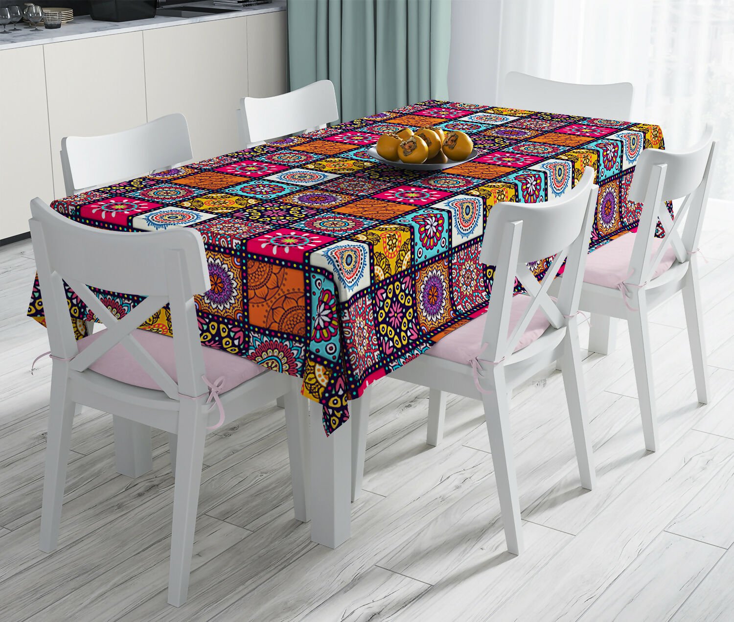 Everyday Essentials Tablecloths – Stain Resistant Fabric, Wrinkle-Free Table Cover for Dining Room or Kitchen Decor - Wear Sierra