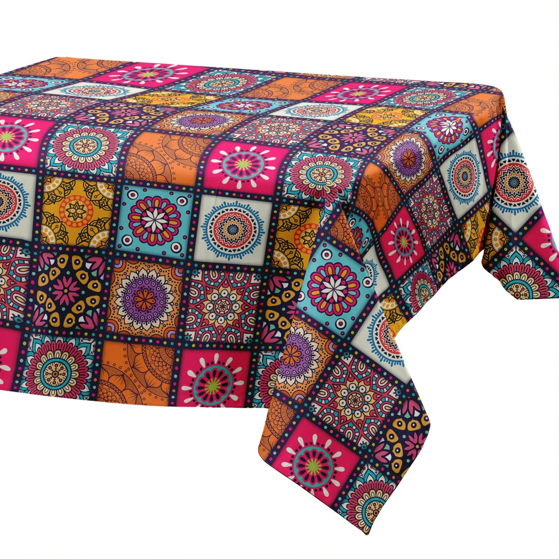 Everyday Essentials Tablecloths – Stain Resistant Fabric, Wrinkle-Free Table Cover for Dining Room or Kitchen Decor - Wear Sierra