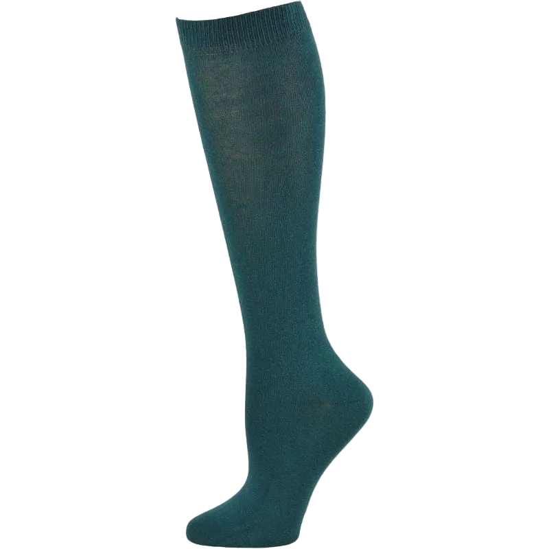 Flat Knit Combed Cotton Socks - School Uniform Knee High Socks in Convenient 3-Pair Packs