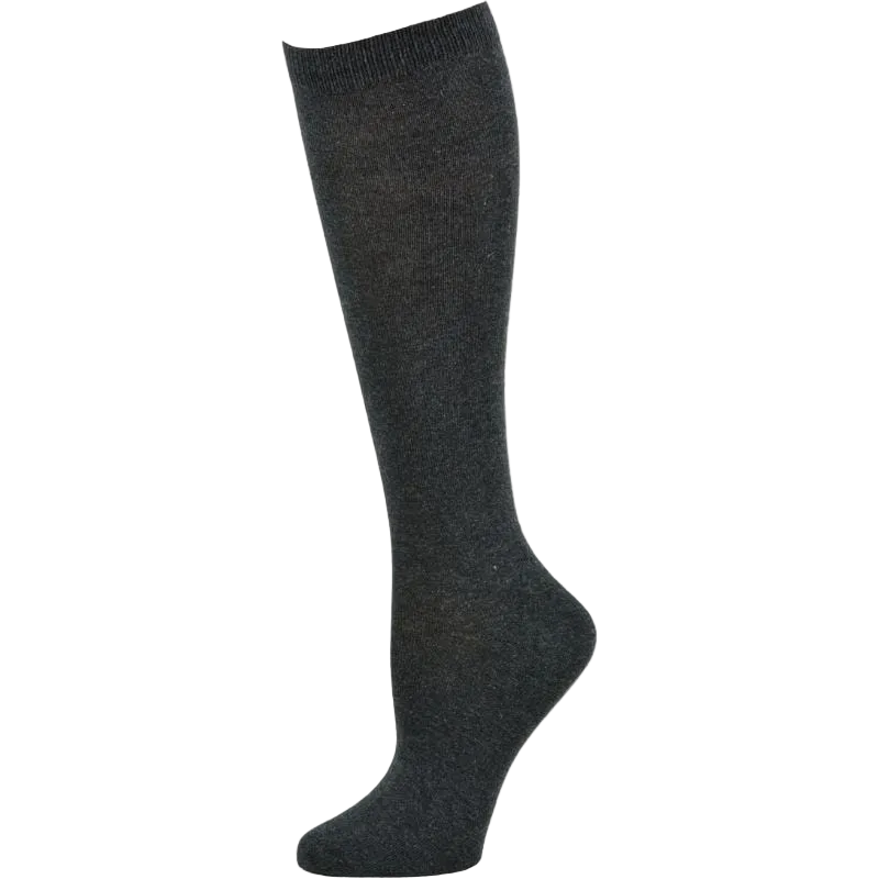 Flat Knit Combed Cotton Socks - School Uniform Knee High Socks in Convenient 3-Pair Packs