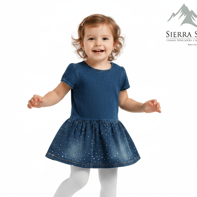 Flat-Knit Tights for Girls for School Uniforms, Daily Wear Legwear - Wear Sierra