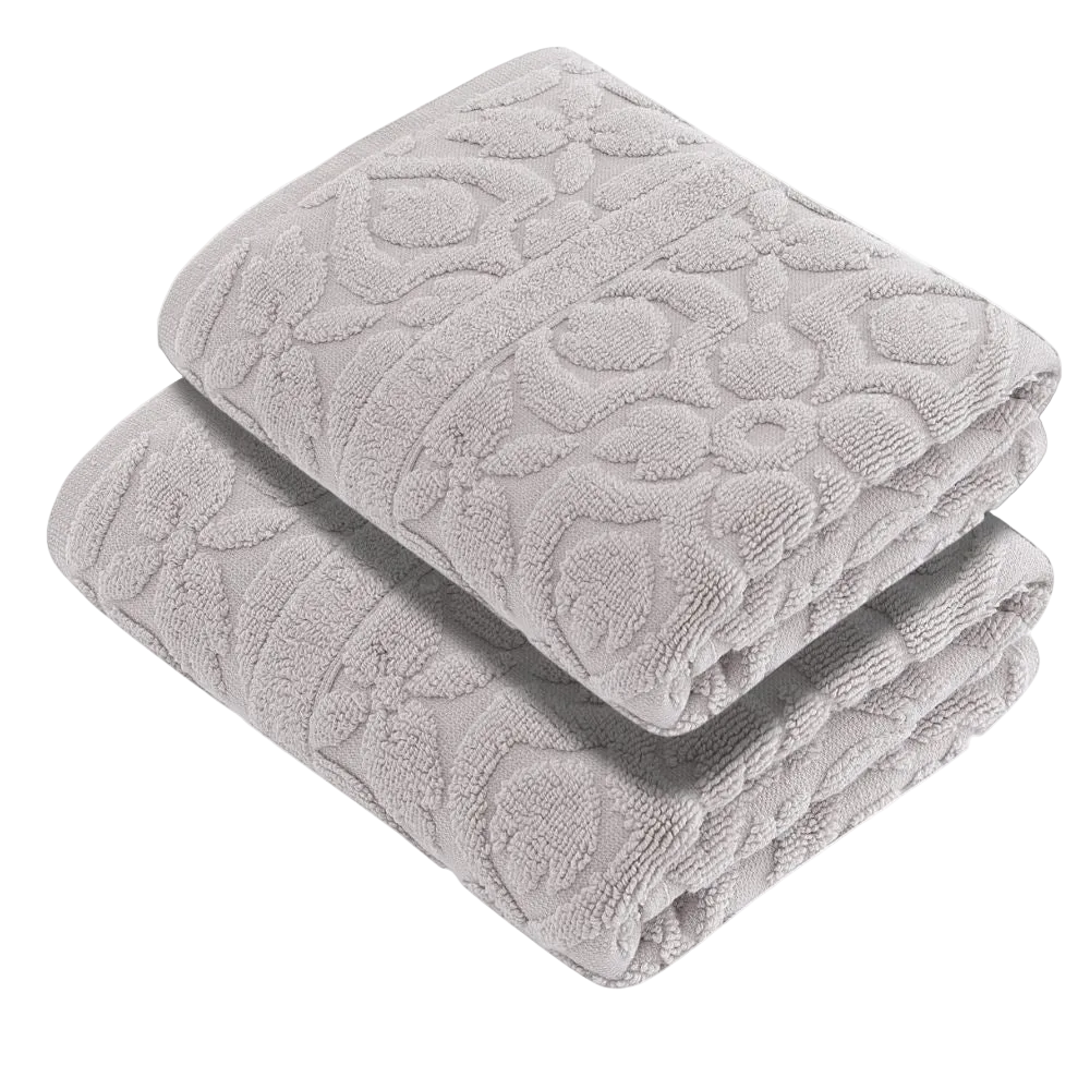 Luxury Turkish Bath Towels, 100% Turkish Cotton, Quick Drying, High Absorbency, Ultra Soft Towels For Home and Bath, Oversized 40"W x 60"L 2-Piece Plush Bath Sheets, Flora Style