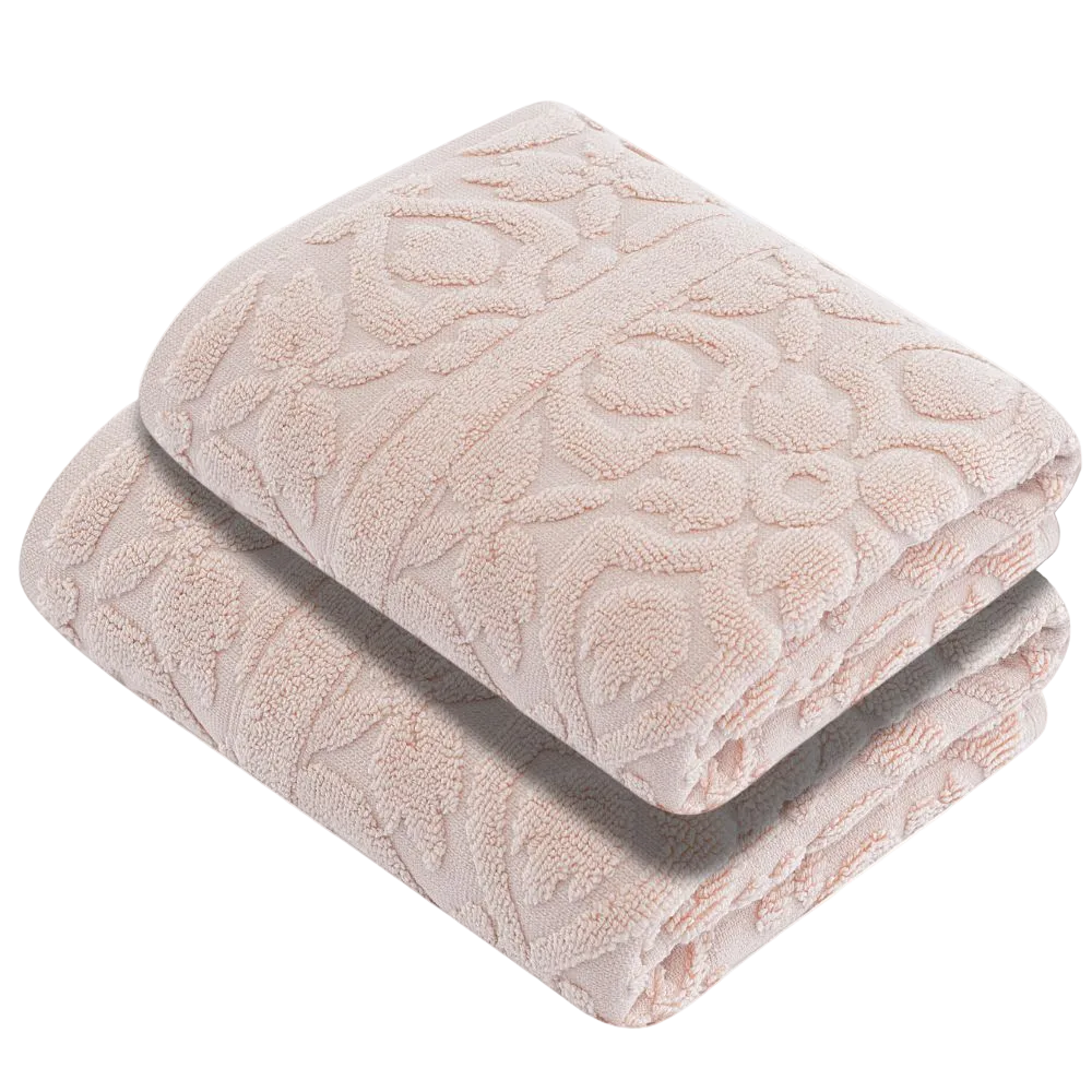 Luxury Turkish Bath Towels, 100% Turkish Cotton, Quick Drying, High Absorbency, Ultra Soft Towels For Home and Bath, Oversized 40"W x 60"L 2-Piece Plush Bath Sheets, Flora Style