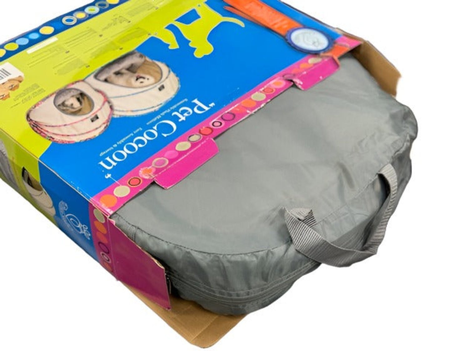 Foldable / Pop Up Cocoon Cave for Dogs, Cats and Companion Animals with Removable Cushion and Convenient Travel Carry Bag, Dog and Cat House with Bed - Wear Sierra