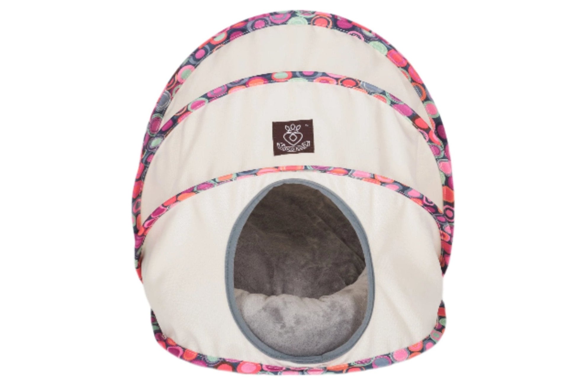 Foldable / Pop Up Cocoon Cave for Dogs, Cats and Companion Animals with Removable Cushion and Convenient Travel Carry Bag, Dog and Cat House with Bed - Wear Sierra