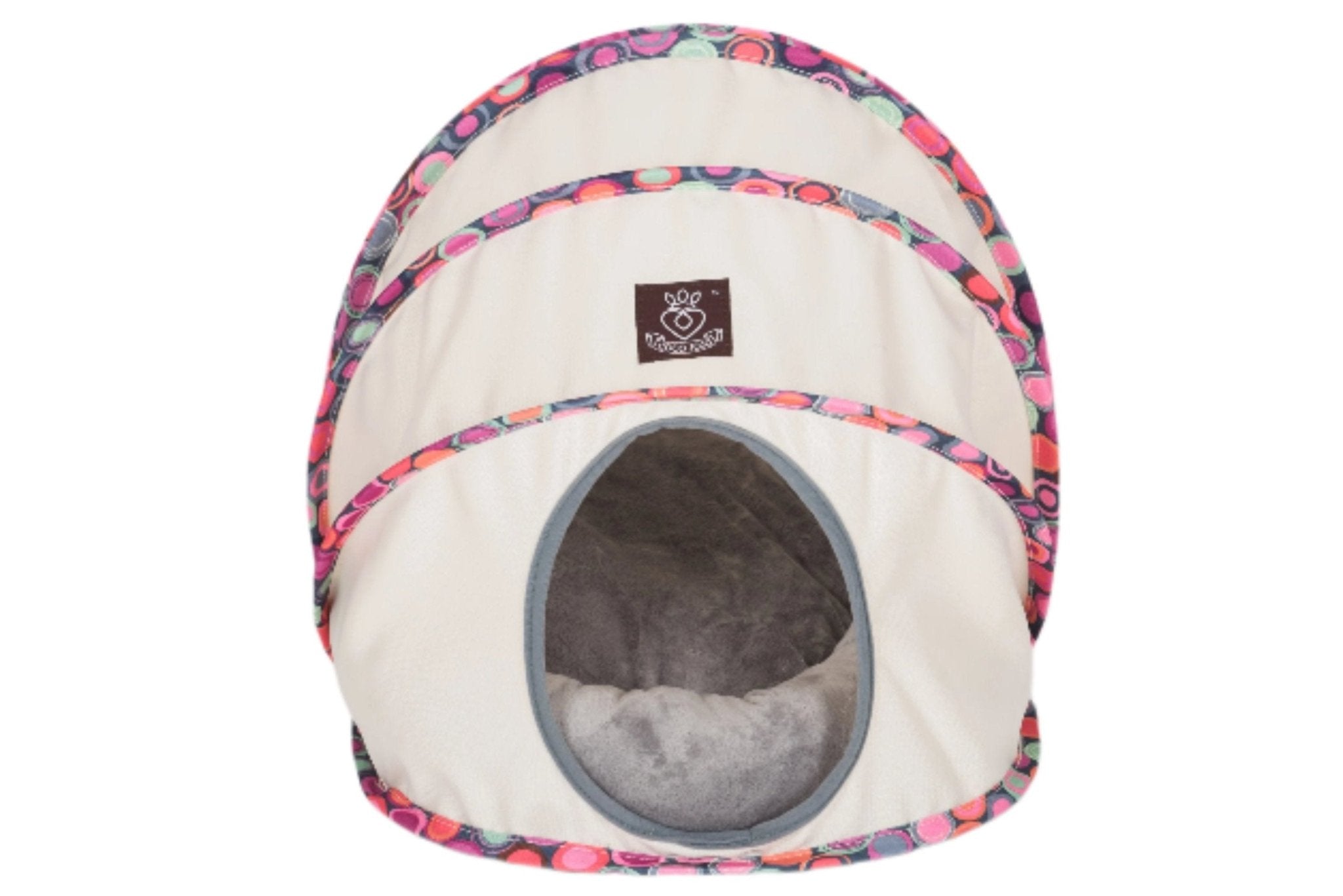 Foldable / Pop Up Cocoon Cave for Dogs, Cats and Companion Animals with Removable Cushion and Convenient Travel Carry Bag, Dog and Cat House with Bed - Wear Sierra