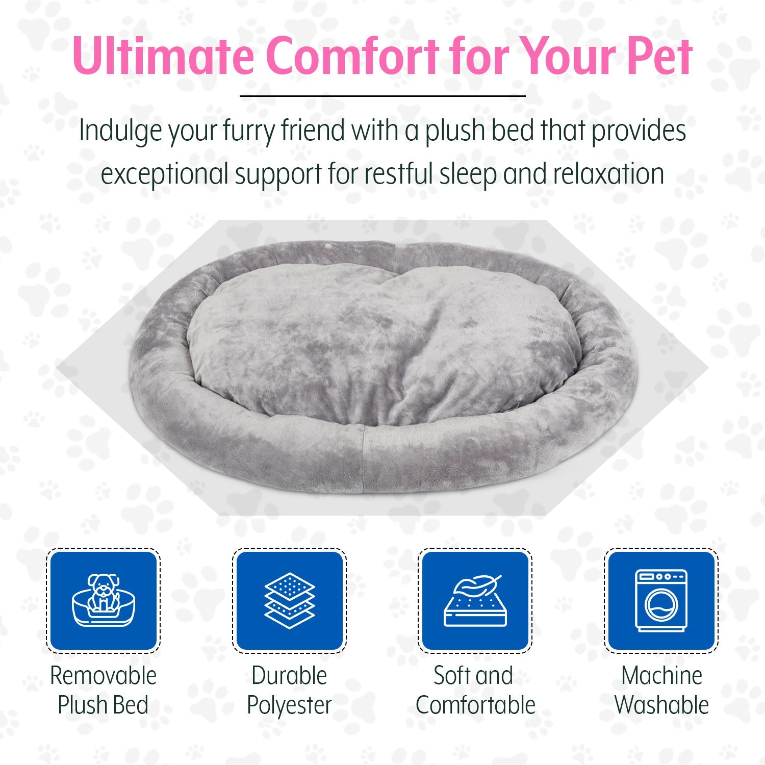 Foldable / Pop Up Cocoon Cave for Dogs, Cats and Companion Animals with Removable Cushion and Convenient Travel Carry Bag, Dog and Cat House with Bed - Wear Sierra