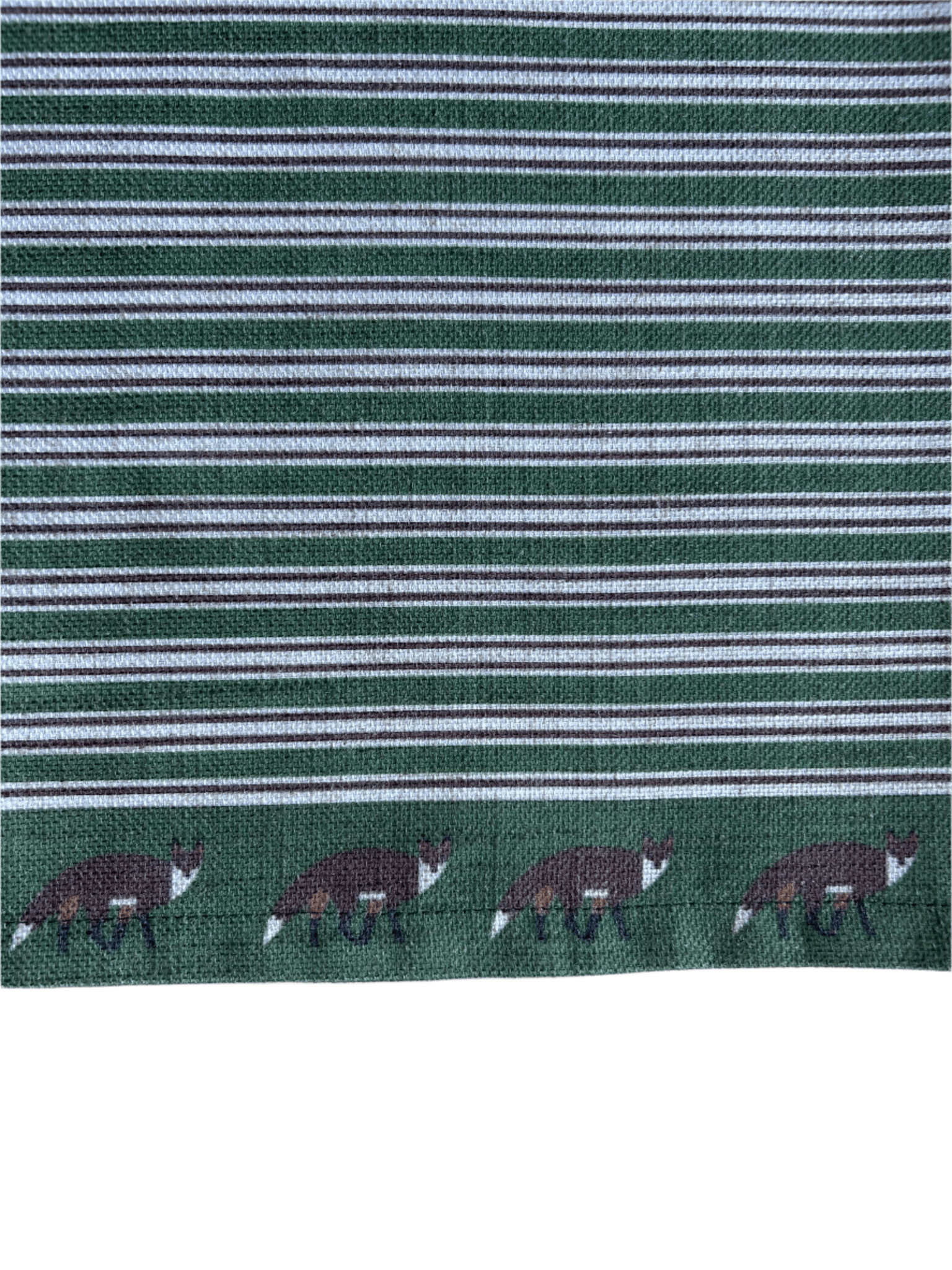 Fox Trot Pattern Linen-Feel Runner, Christmas Decorating in Classic Red and Hunter Green - Wear Sierra