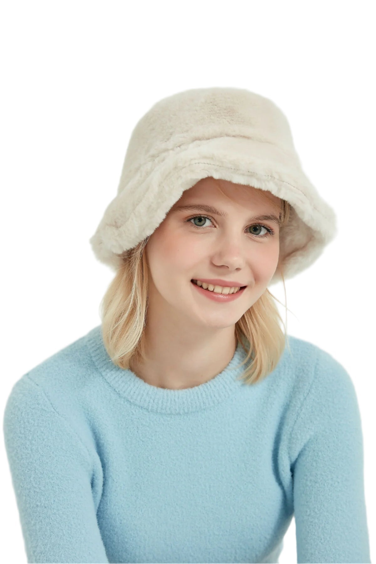 Fuzzy, Plush Bucket Hat for Youth and Teens - Great for Fall & Winter - Wear Sierra