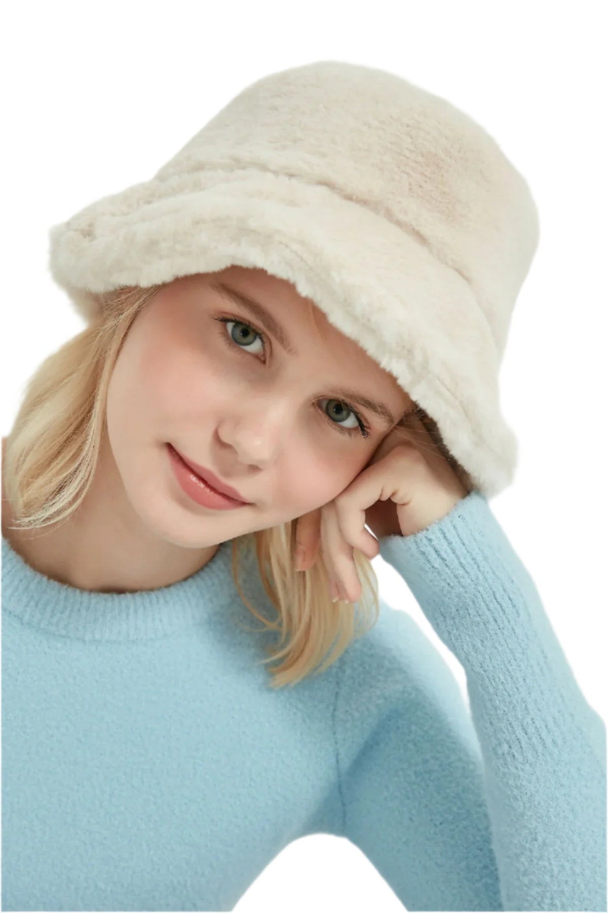 Fuzzy, Plush Bucket Hat for Youth and Teens - Great for Fall & Winter - Wear Sierra