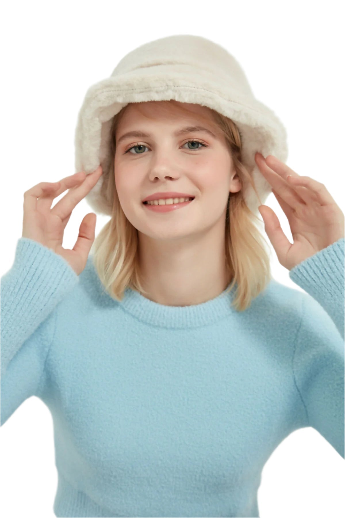 Fuzzy, Plush Bucket Hat for Youth and Teens - Great for Fall & Winter - Wear Sierra