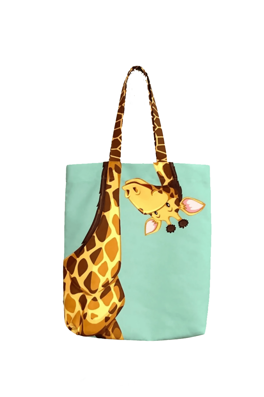 Giraffe Patterned Tote Bag - Great for a Day at the Lake, Pool or Beach - Wear Sierra