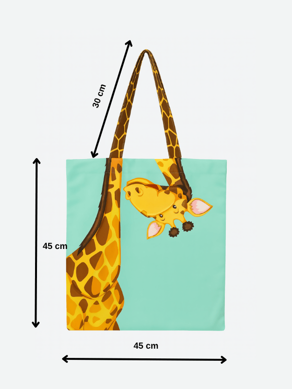 Giraffe Patterned Tote Bag - Great for a Day at the Lake, Pool or Beach - Wear Sierra