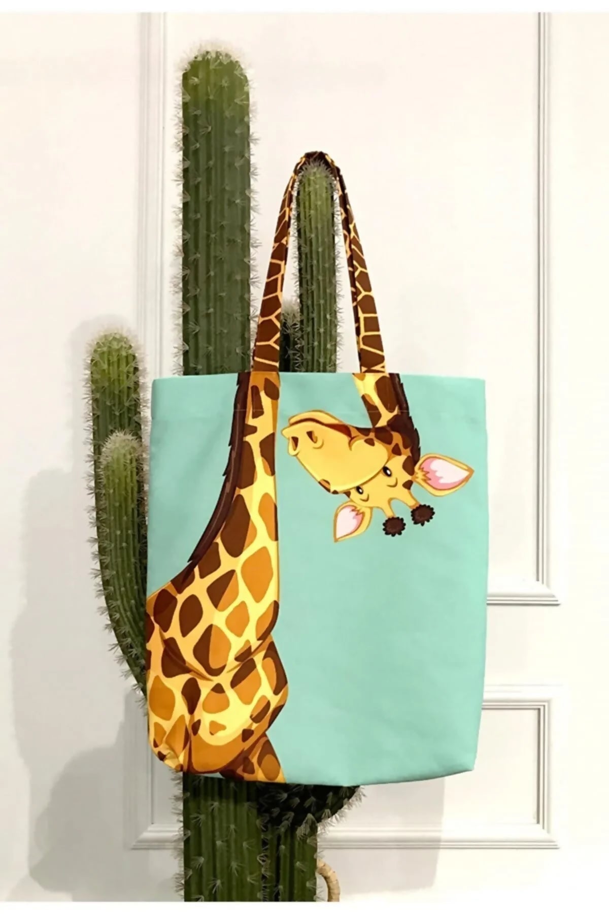 Giraffe Patterned Tote Bag - Great for a Day at the Lake, Pool or Beach - Wear Sierra