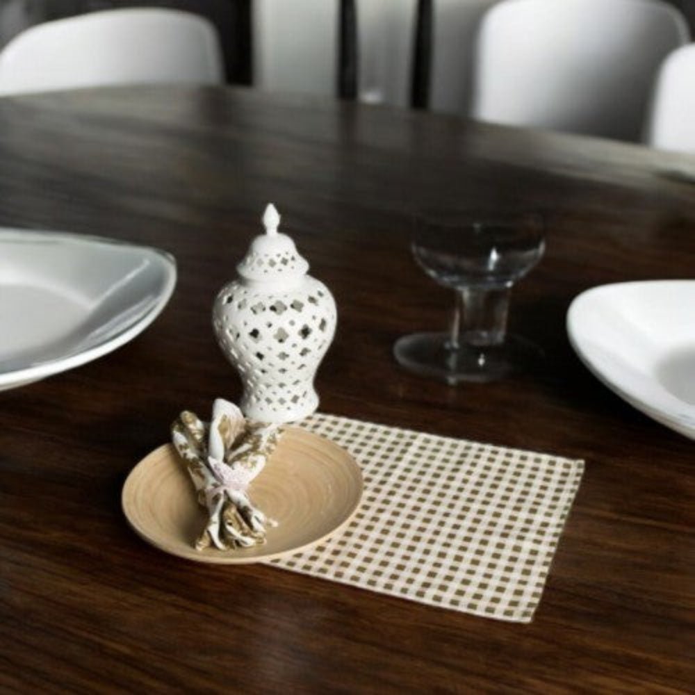 Green Checkered Retro-Printed Placemat Set of 2 - Vintage Inspired Decor - Wear Sierra