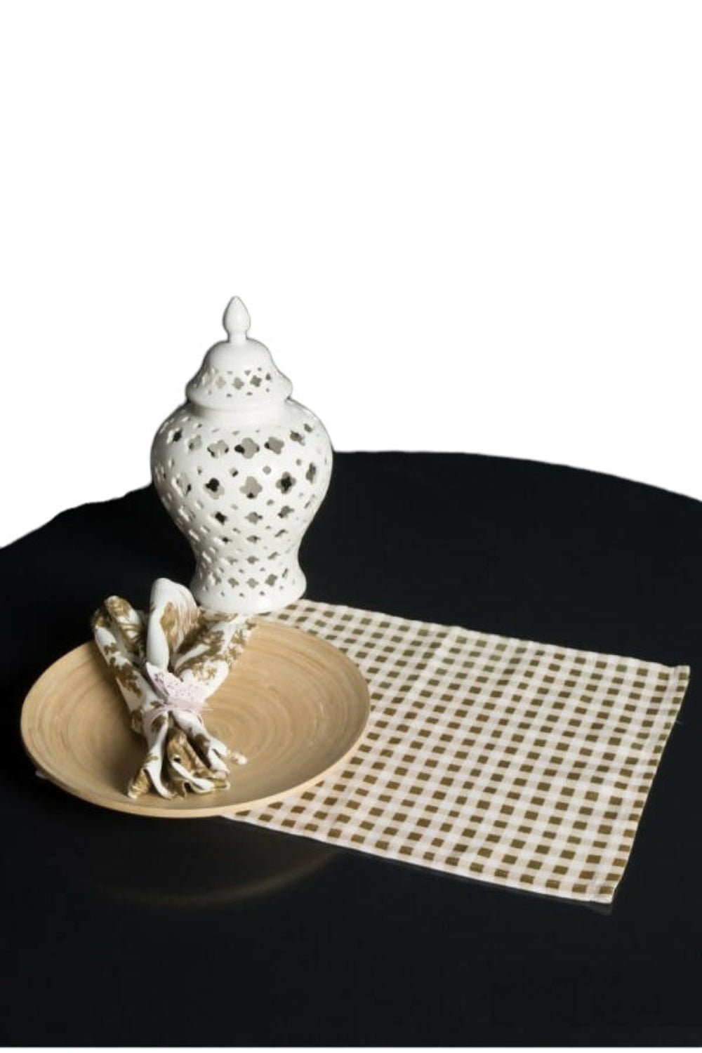 Green Checkered Retro-Printed Placemat Set of 2 - Vintage Inspired Decor - Wear Sierra