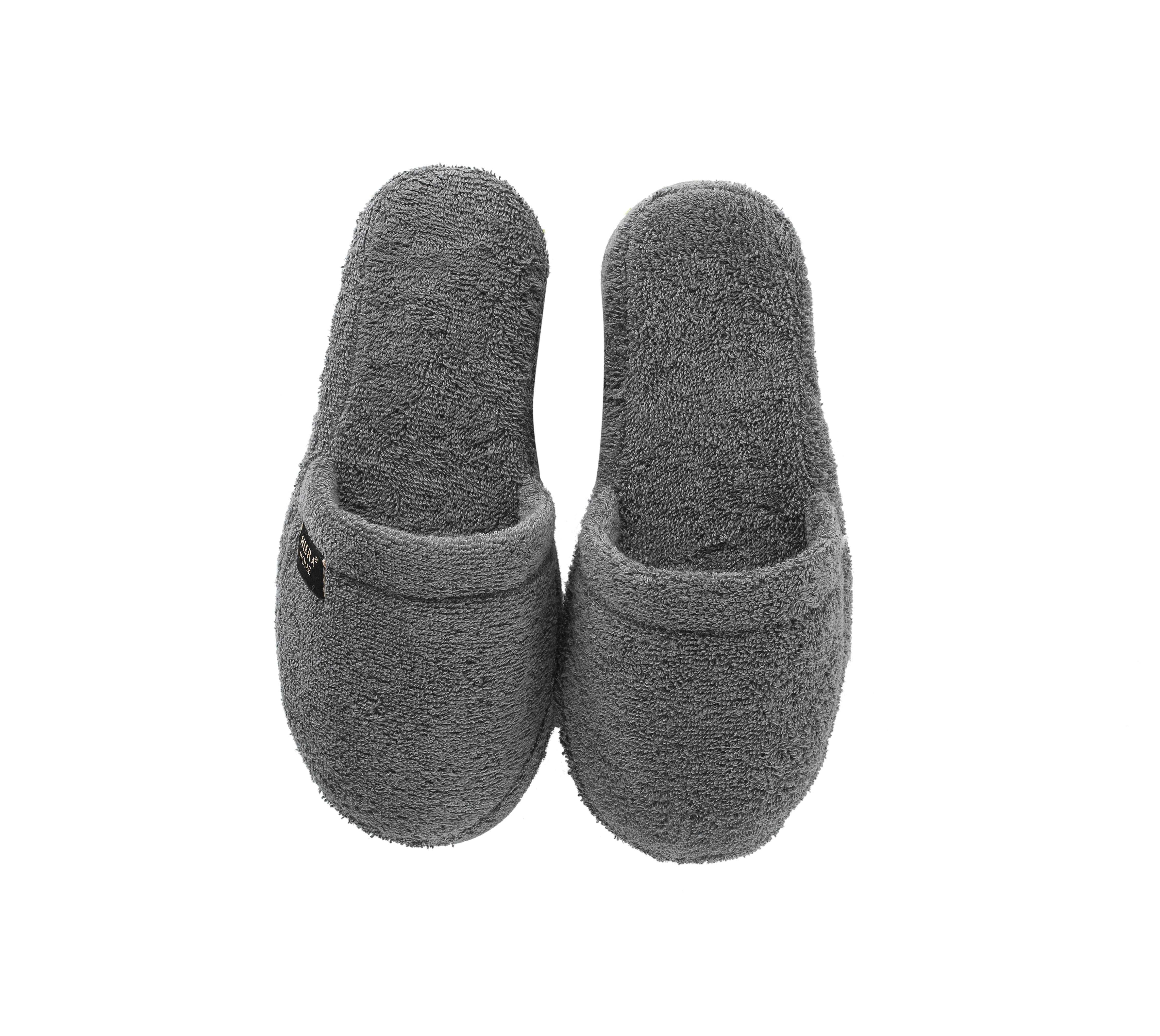 Luxury Non-Slip House Slippers in Turkish Cotton, Hotel Style Ultra Soft, Spa-Level Closed Toe Bath Slippers for Men & Women