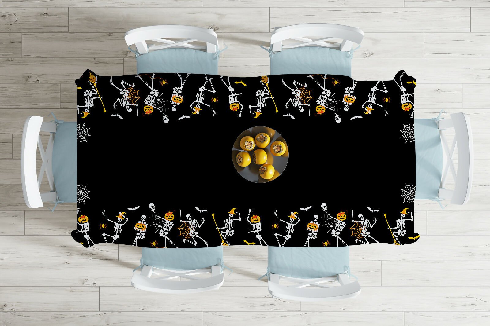 Halloween Tablecloth – Stain Resistant Fabric, Wrinkle-Free Table Cover for Dining Room or Kitchen Decor - Wear Sierra