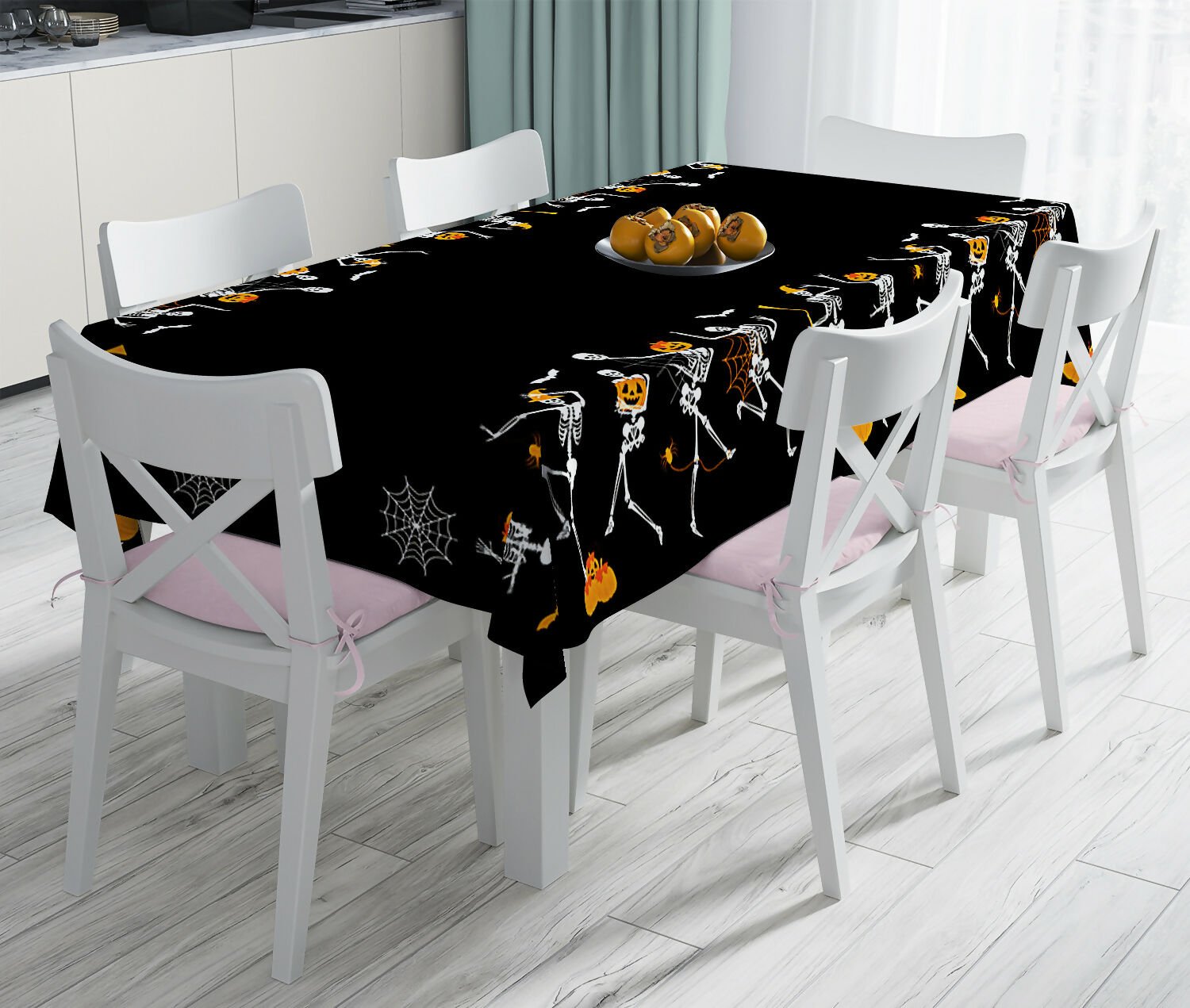 Halloween Tablecloth – Stain Resistant Fabric, Wrinkle-Free Table Cover for Dining Room or Kitchen Decor - Wear Sierra