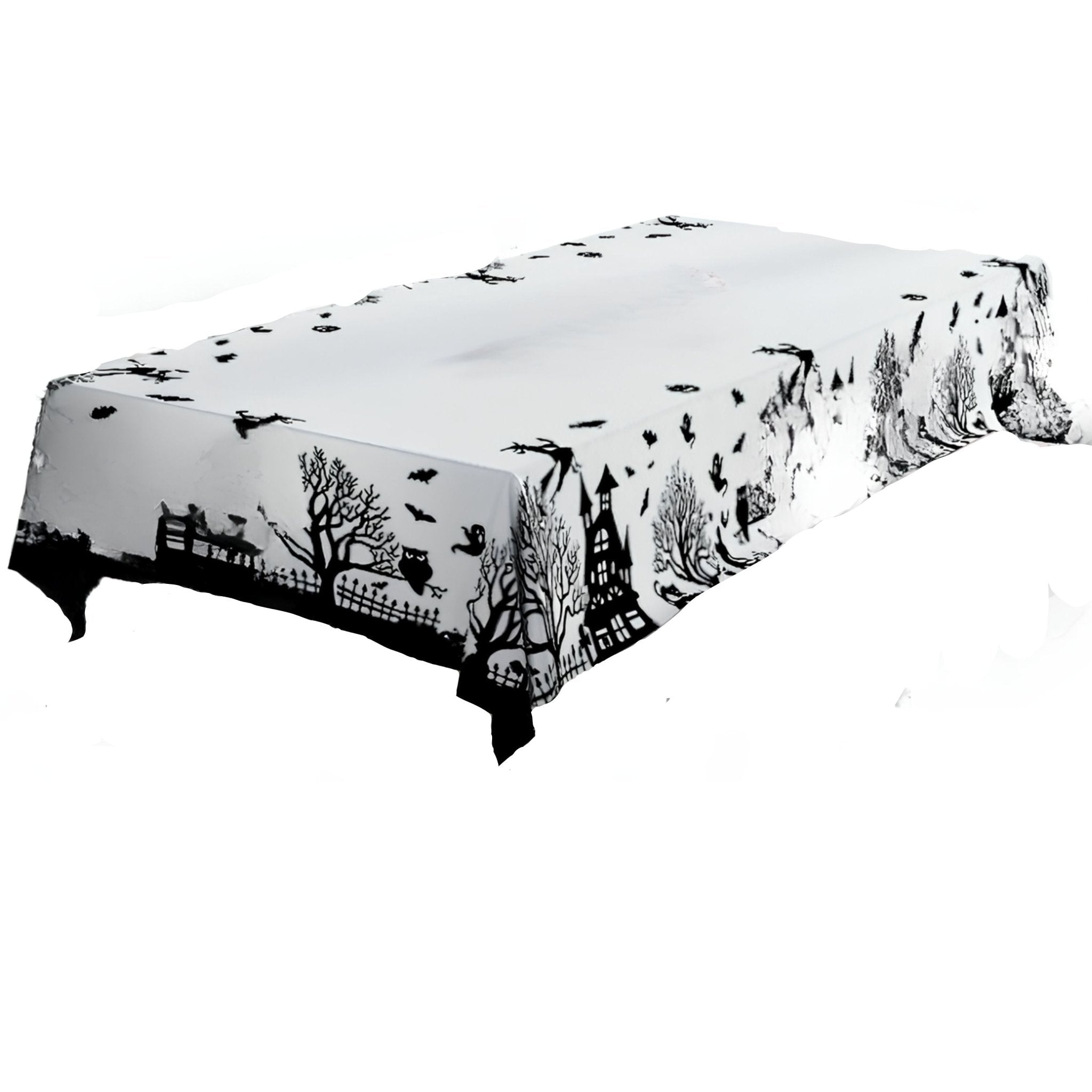 Halloween Tablecloth – Stain Resistant Fabric, Wrinkle-Free Table Cover for Dining Room or Kitchen Decor - Wear Sierra