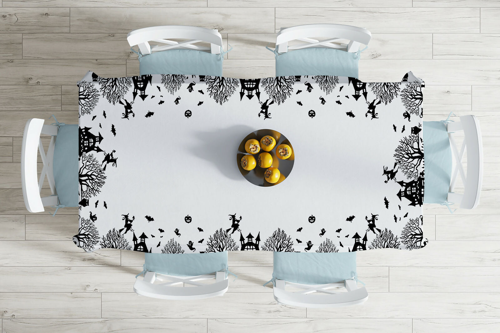 Halloween Tablecloth – Stain Resistant Fabric, Wrinkle-Free Table Cover for Dining Room or Kitchen Decor - Wear Sierra