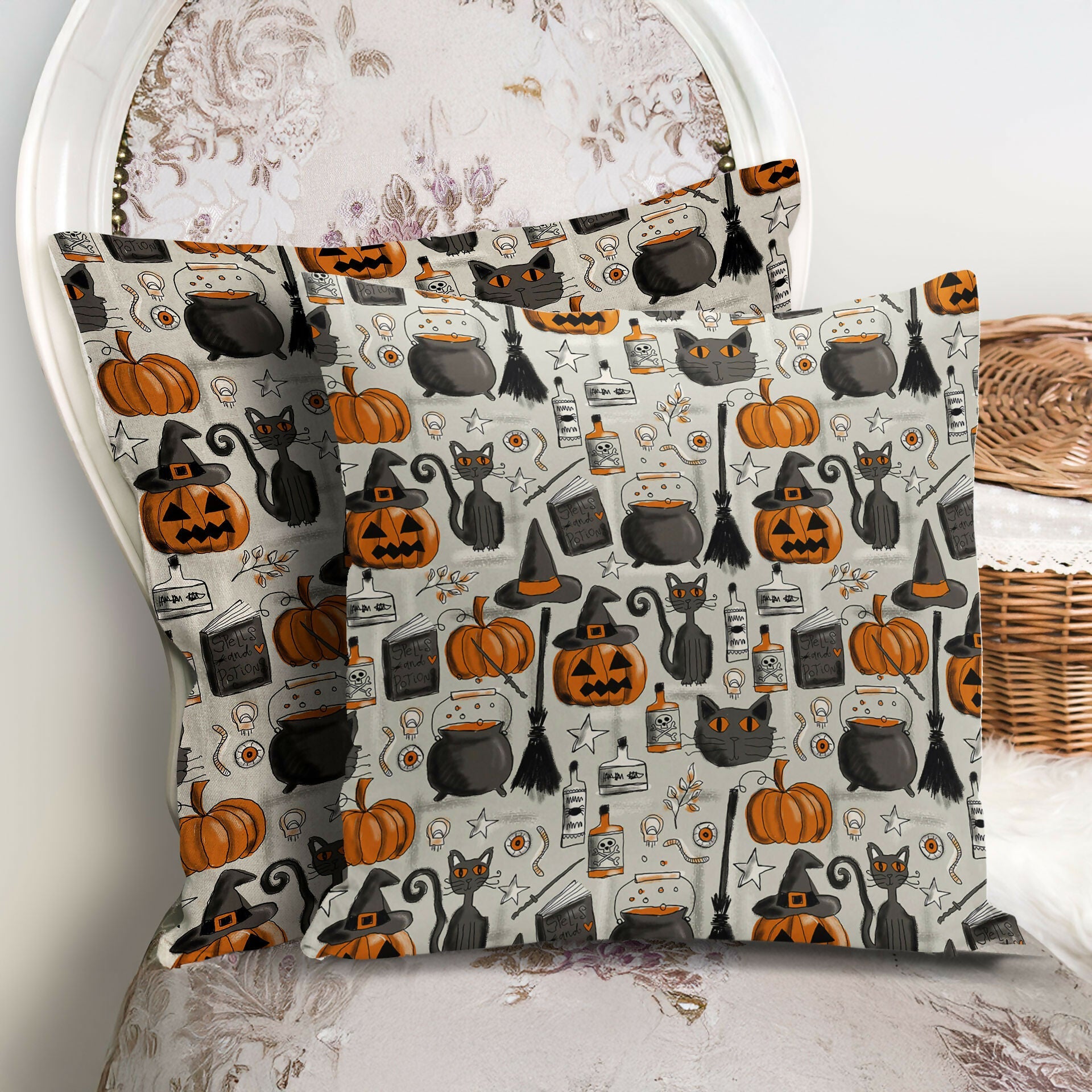 Halloween Themed Pillow Covers – Holiday Dining or Living Room Decoration - Wear Sierra