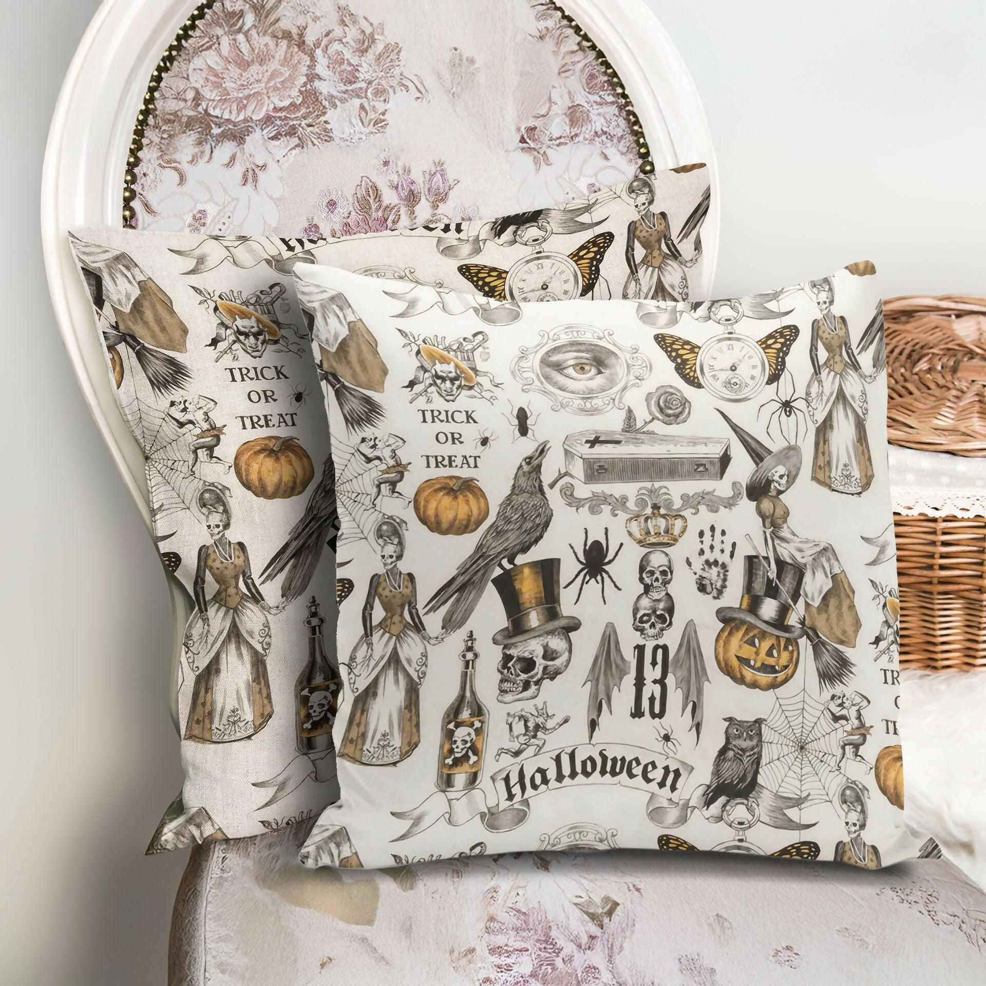 Halloween Themed Pillow Covers – Holiday Dining or Living Room Decoration - Wear Sierra