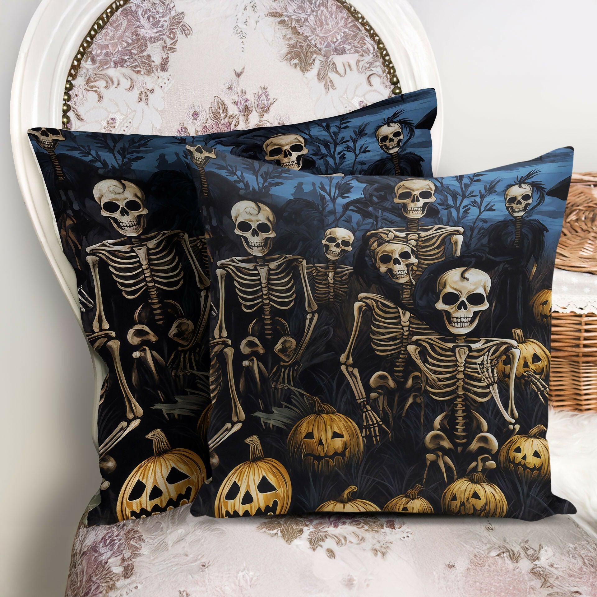 Halloween Themed Pillow Covers – Holiday Dining or Living Room Decoration - Wear Sierra