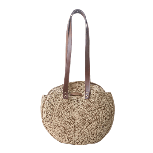 Hand Crafted Casual Shoulder Purse for Her in Organic Natural Paper Yarn - Wear Sierra