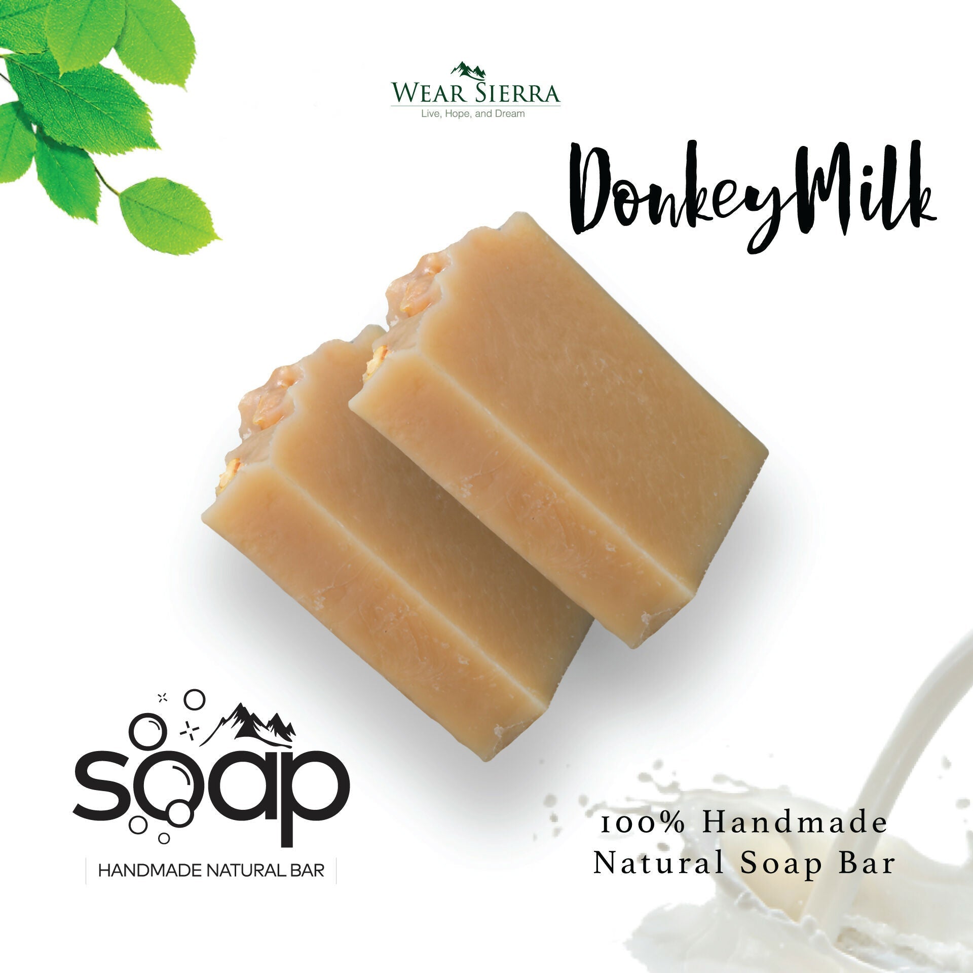 Handmade, Natural Nourishing Donkey Milk Bar Soap Pack Of 2, Beauty Bar, Gift For Her - Wear Sierra