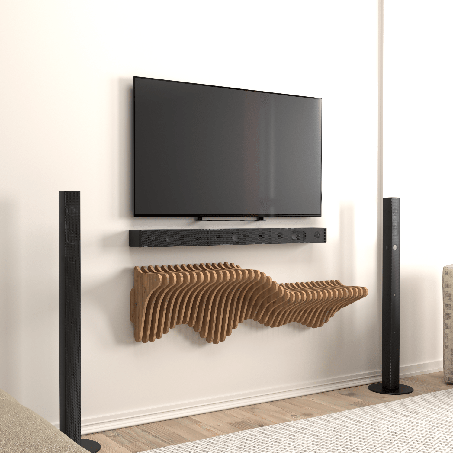 Home Decor Floating Wall Shelf Unit Room Shelf - Geometric Shelf for Home or Office 36" Shelf - Wear Sierra