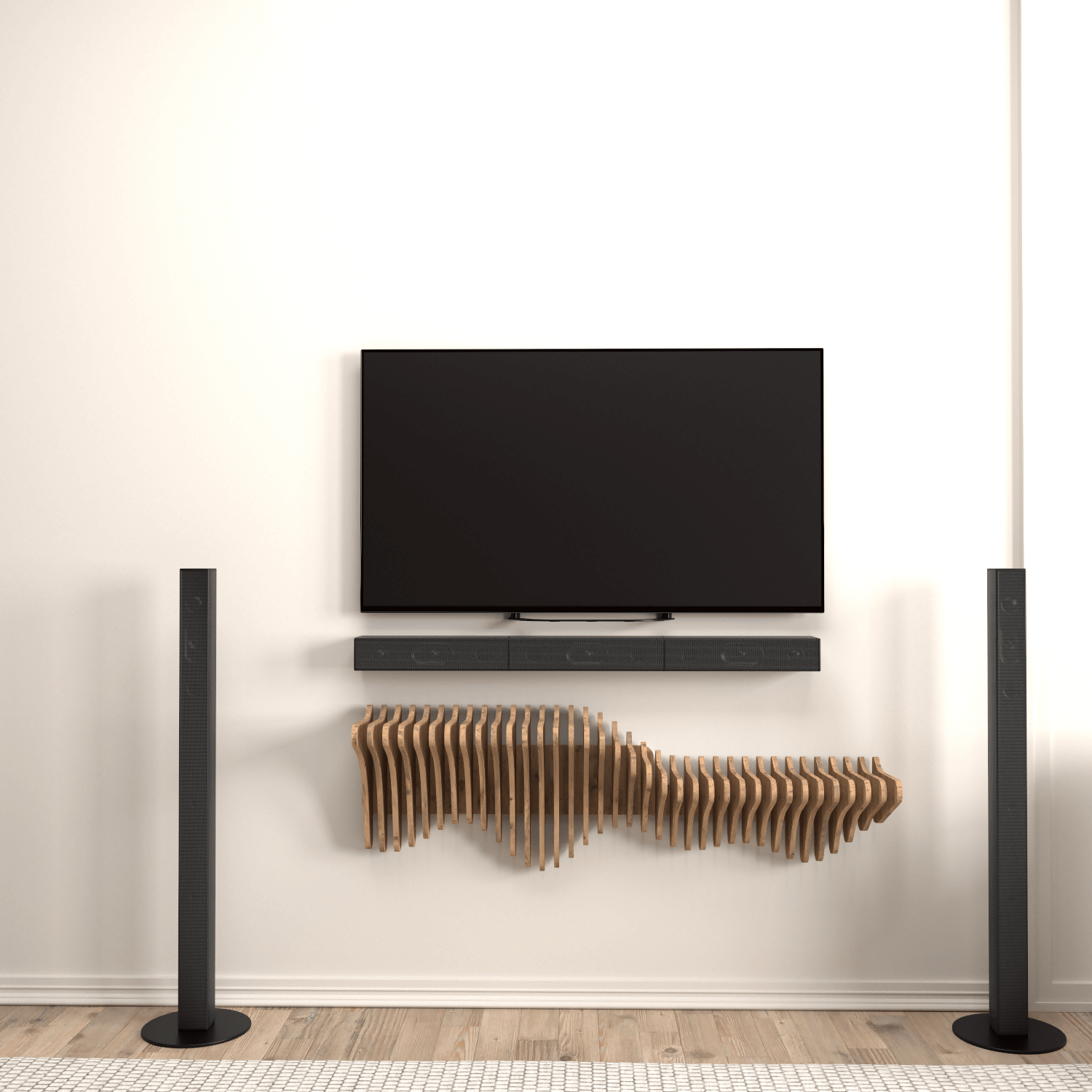 Home Decor Floating Wall Shelf Unit Room Shelf - Geometric Shelf for Home or Office 36" Shelf - Wear Sierra