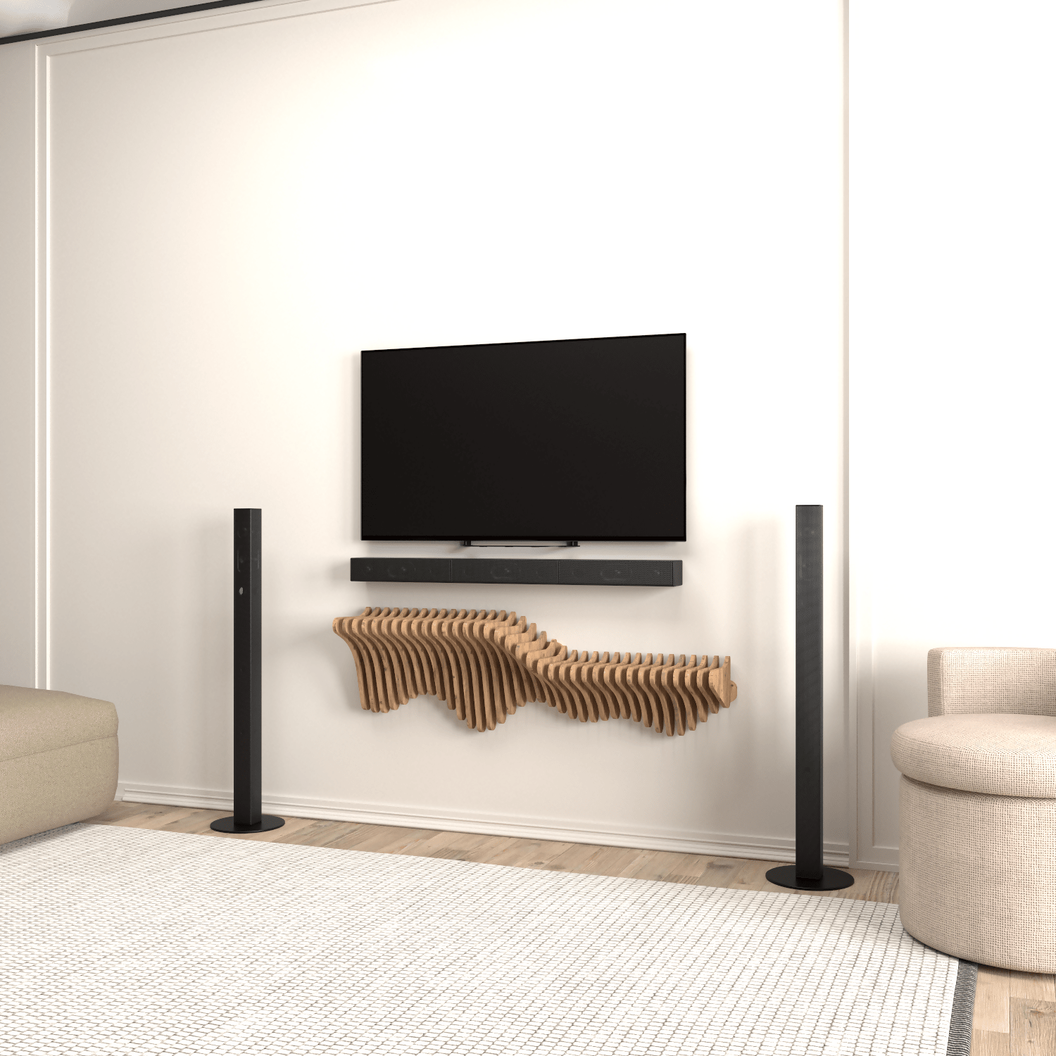 Home Decor Floating Wall Shelf Unit Room Shelf - Geometric Shelf for Home or Office 36" Shelf - Wear Sierra
