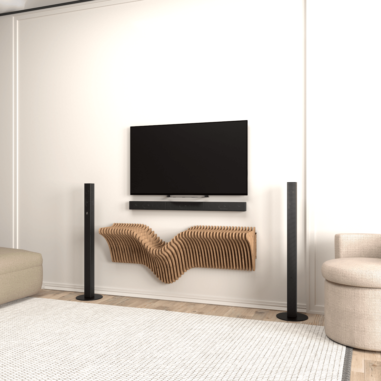 Home Decor Floating Wall Shelf Unit Room Shelf - Geometric Shelf for Home or Office 40" Shelf - Wear Sierra