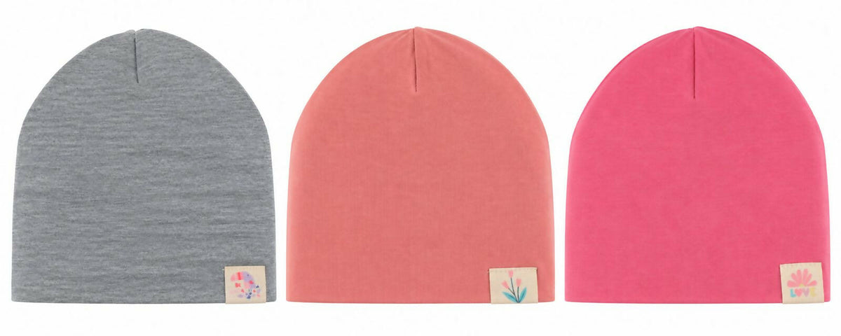 Girls Basic Cotton Beanie For Spring and Winter, Ages 4-8