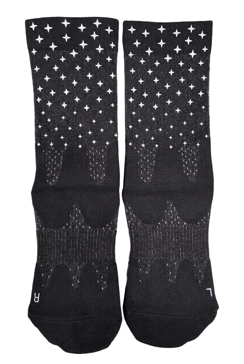 Reflective Sports Compression Socks with Arch Support – 15–20 mmHg