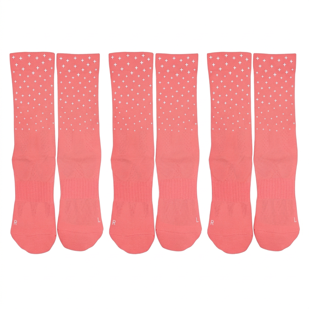 Reflective Sports Compression Socks with Arch Support – 15–20 mmHg